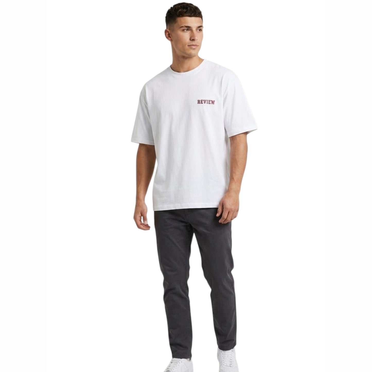 Men's Brand Logo Printed Top,White