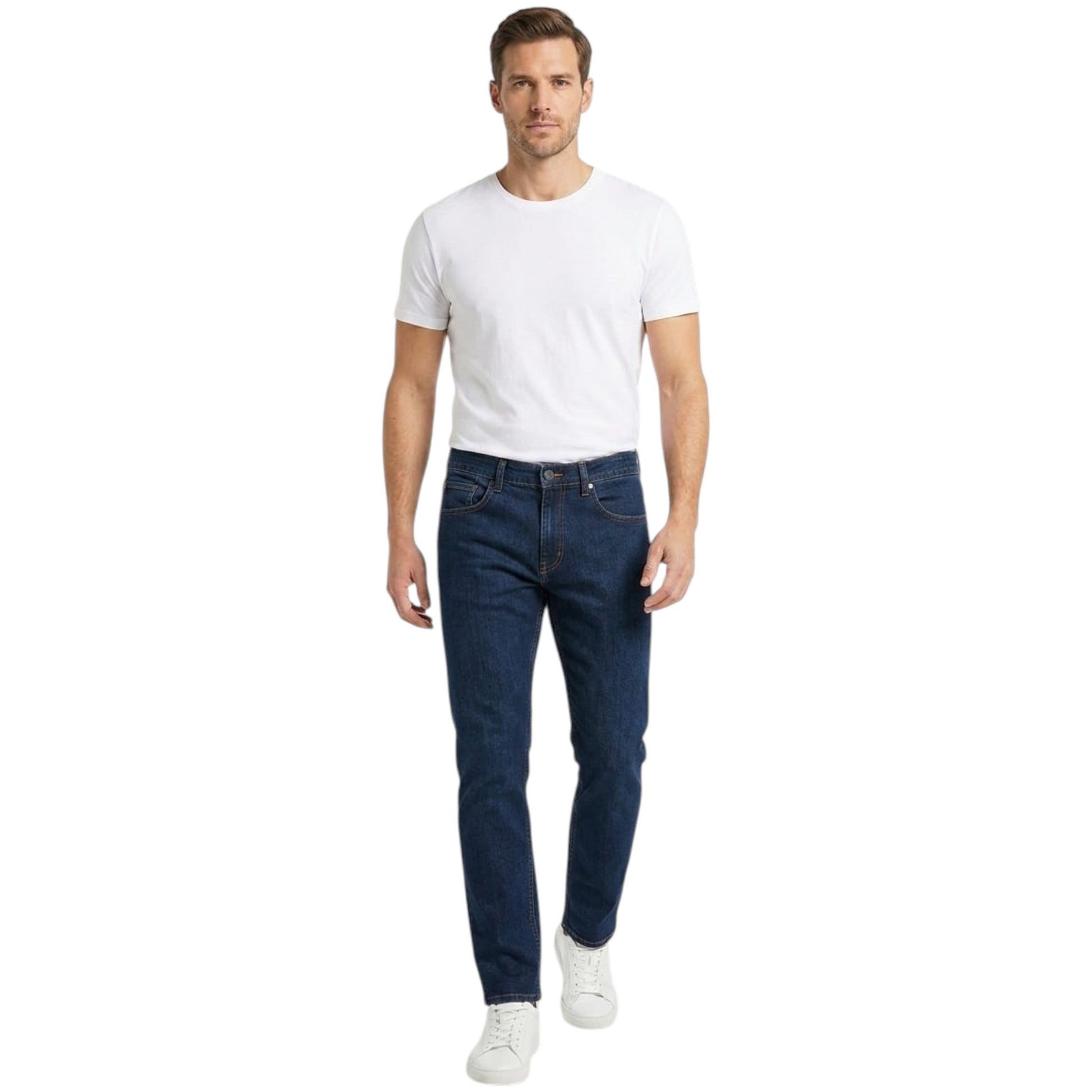 Men's Plain Solid Jeans,Navy Blue