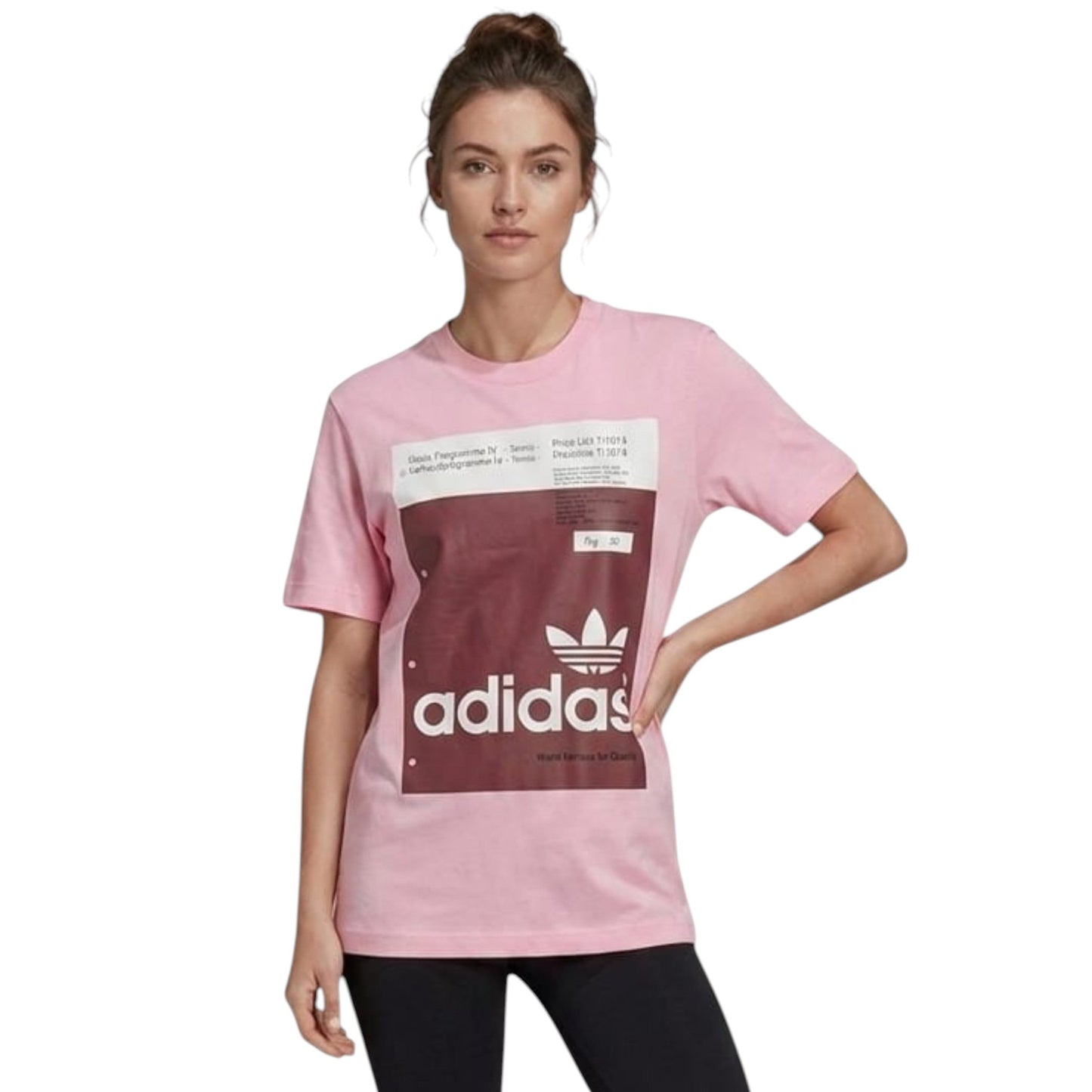 Women's Brand Logo Printed Sport Top,Pink