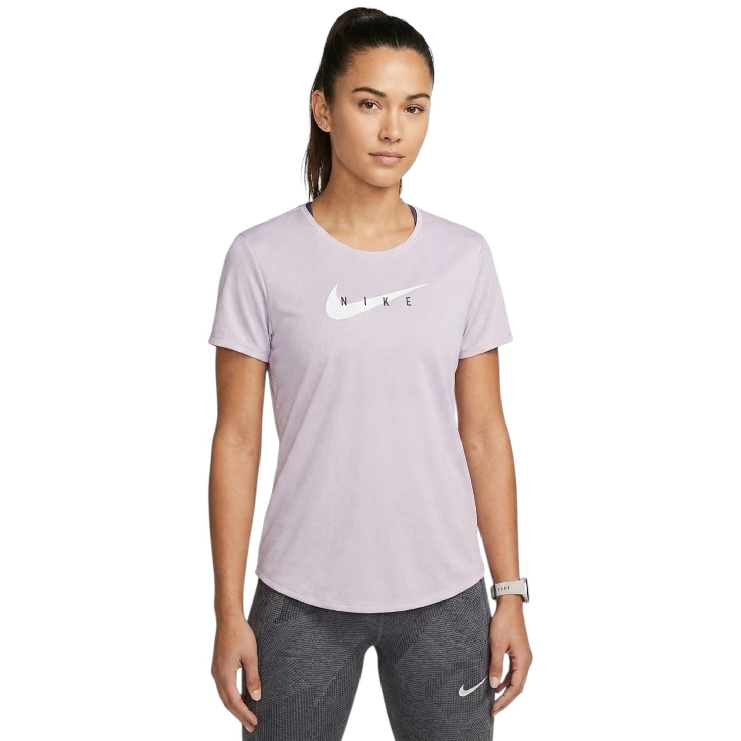 Women's Brand Logo Printed Sport Top,Light Purple
