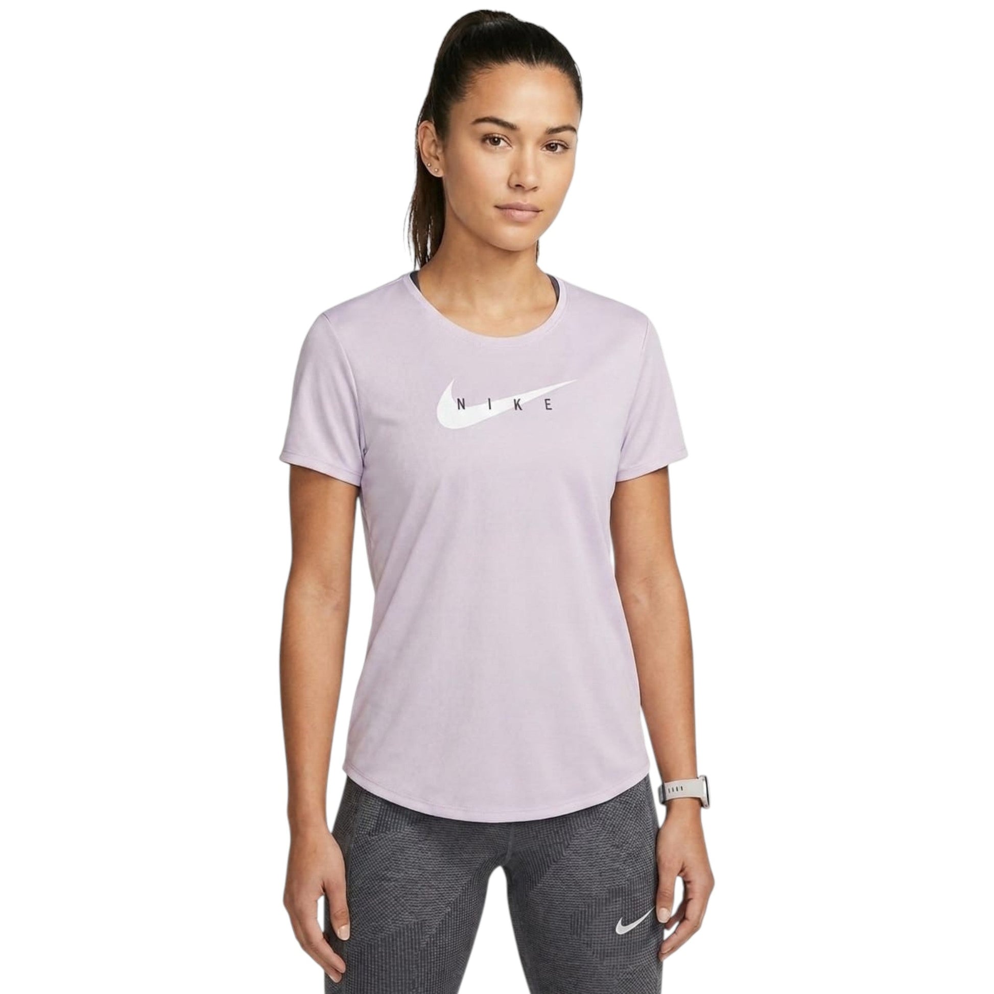Women's Brand Logo Printed Sport Top,Light Purple