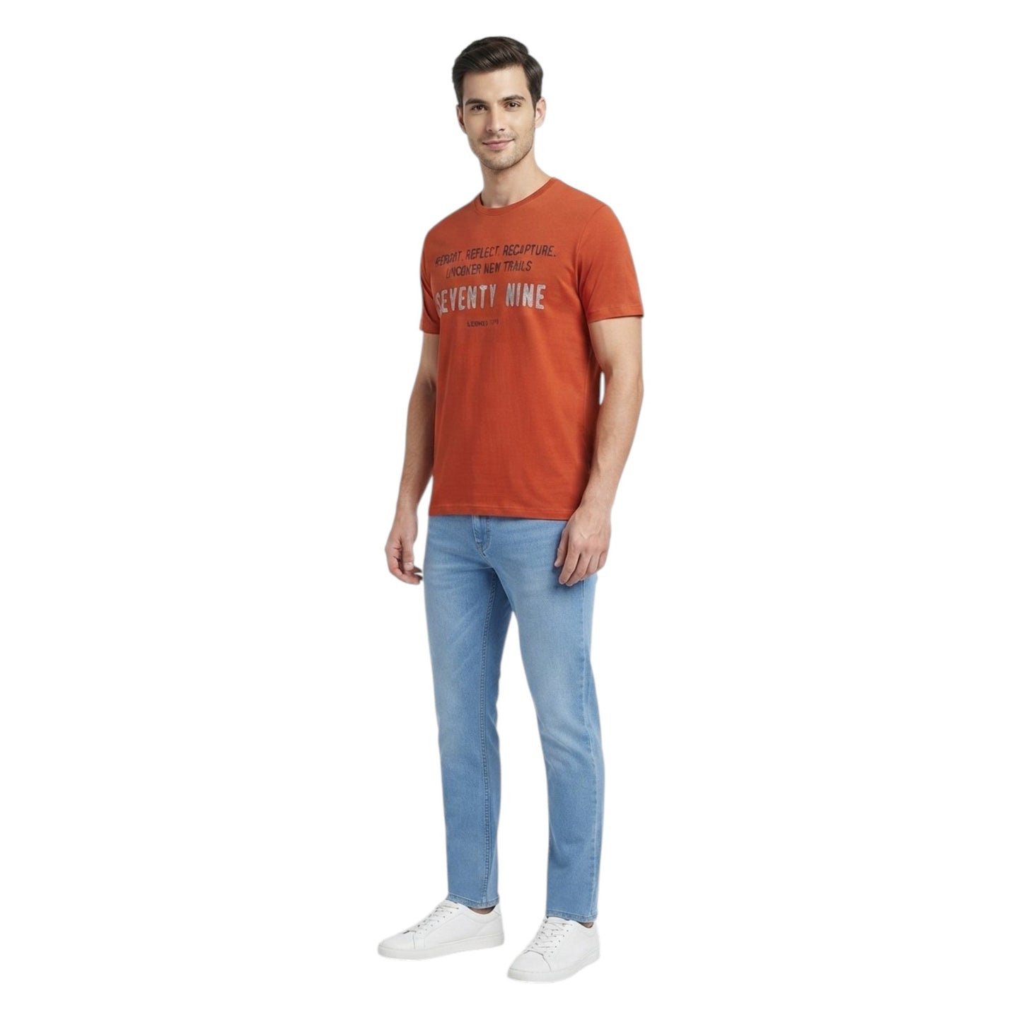 Men's Printed Top,Brick