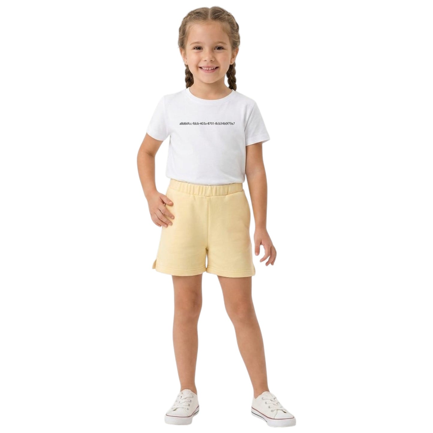 Kids Girl's Plain Solid Short,Yellow