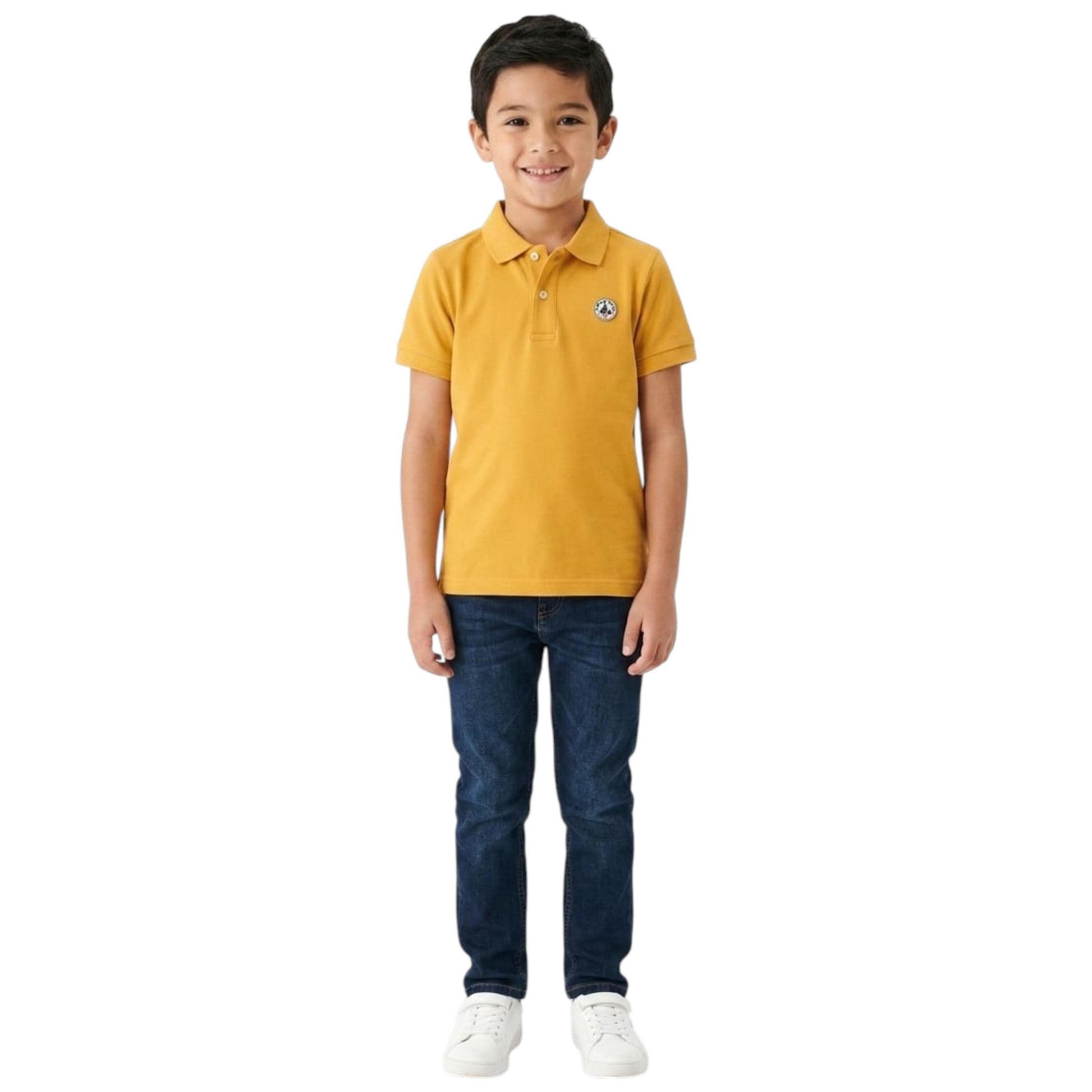 Kids Boy's Plain Solid Top,Mustard Yellow