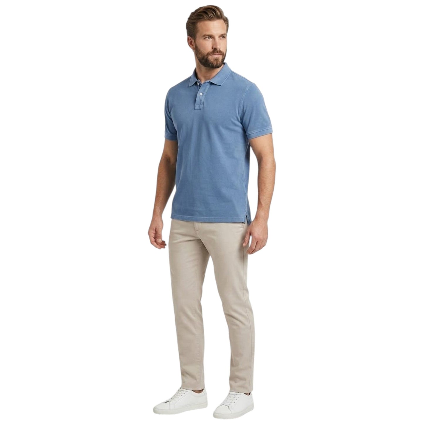 Men's Plain Solid Top,Dusty Blue