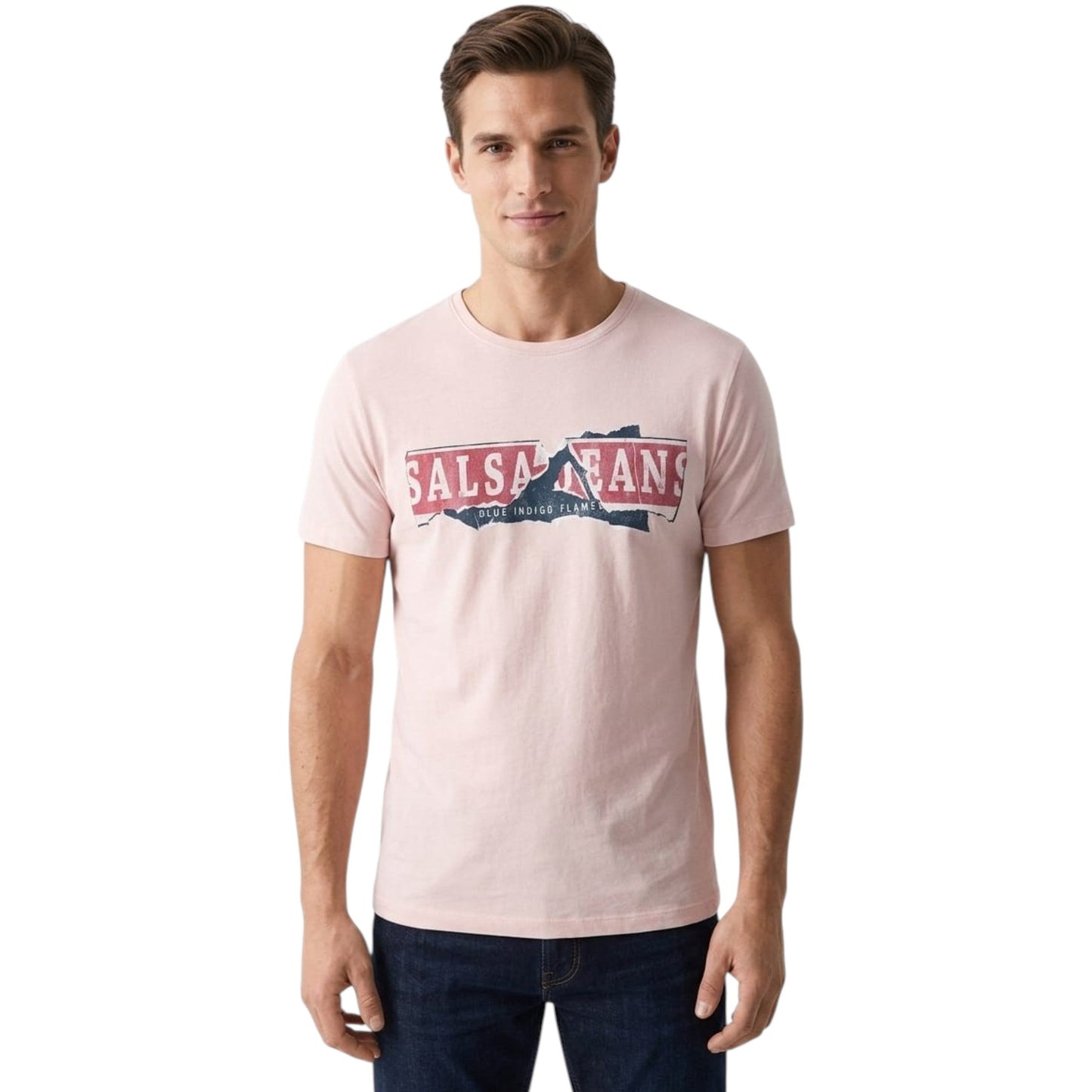 Men's Brand Logo Printed Top,Light Pink