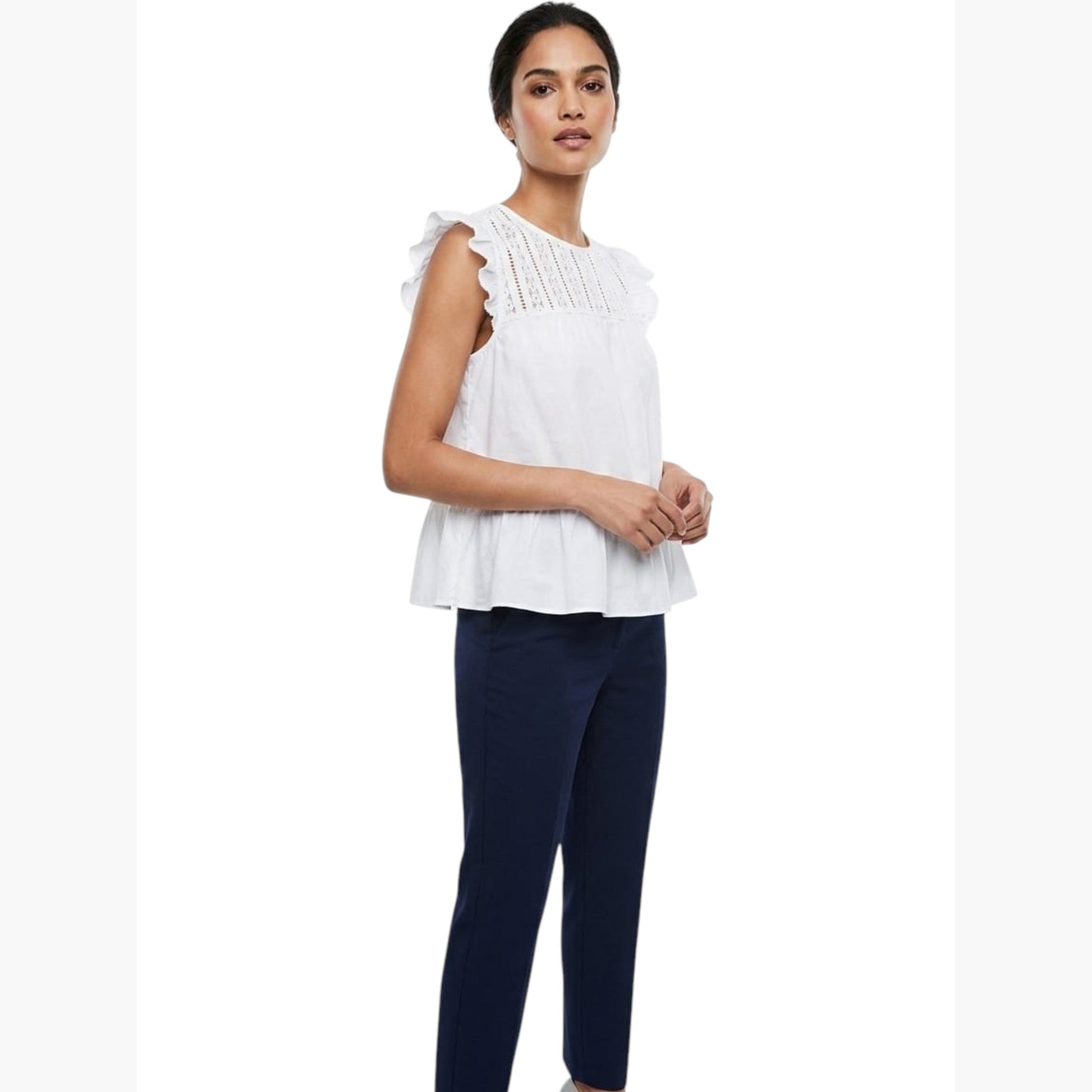 Women's Open Knitted Top,White