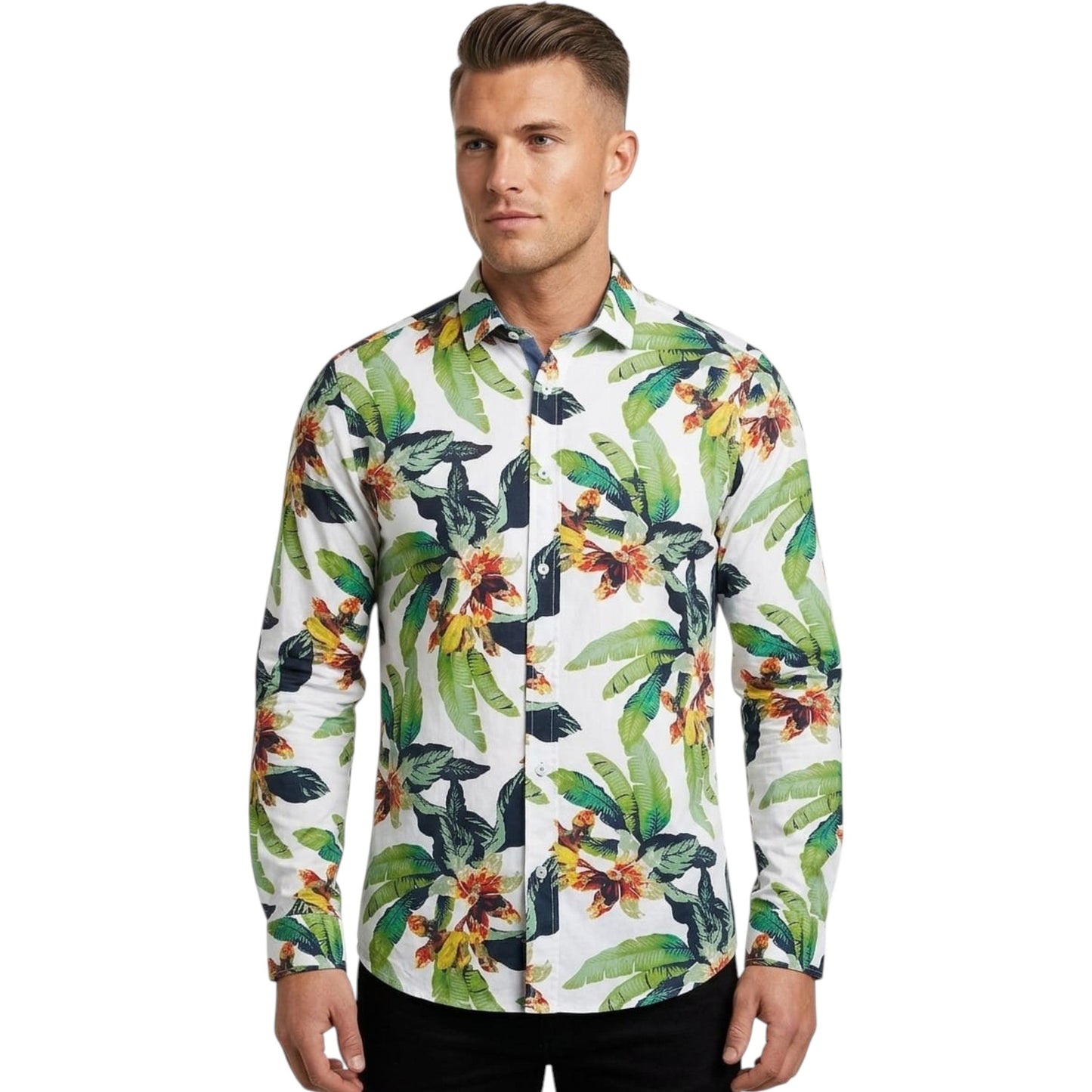 Men's Printed Dress Shirt,Multi