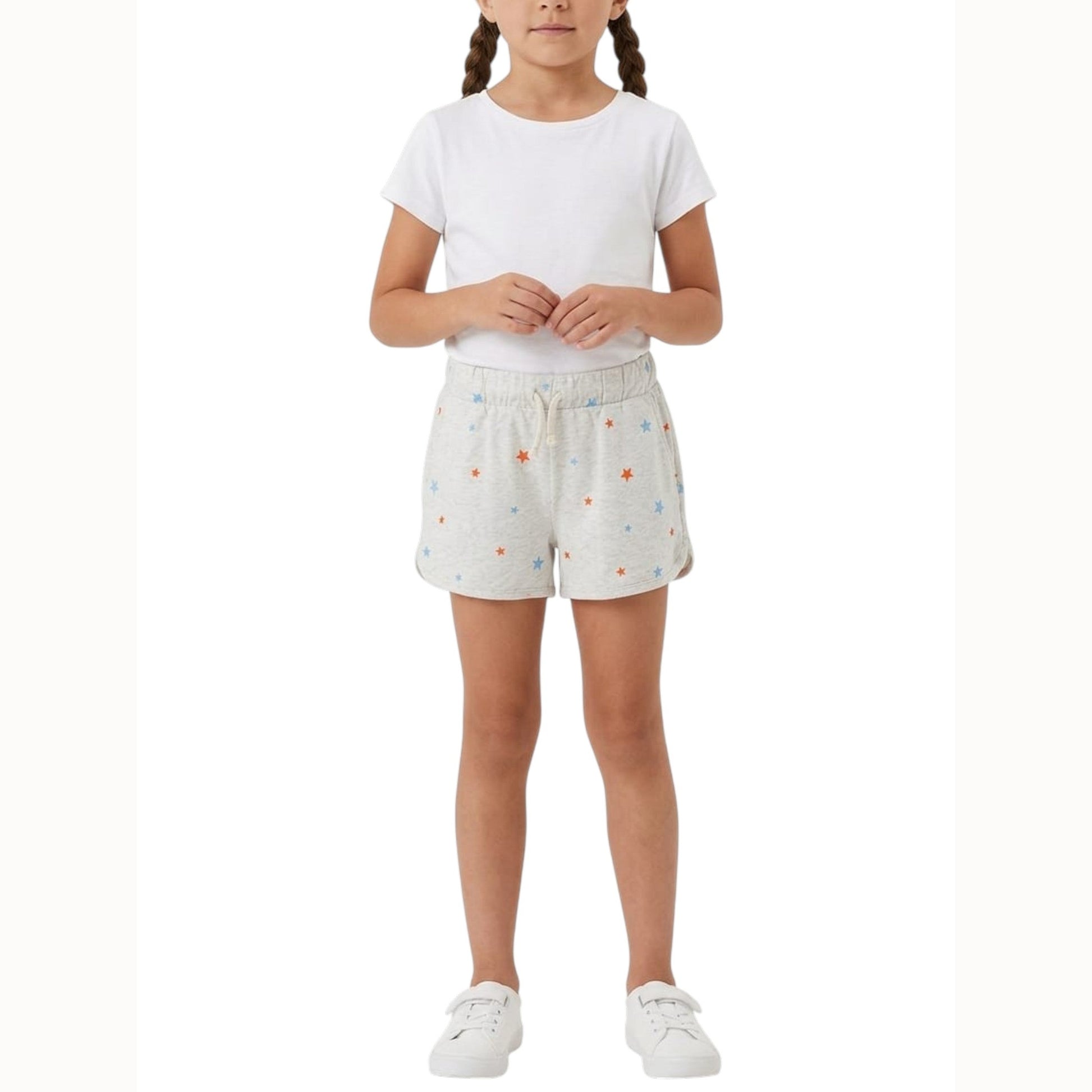 Kids Girl's Printed Short,Light Grey
