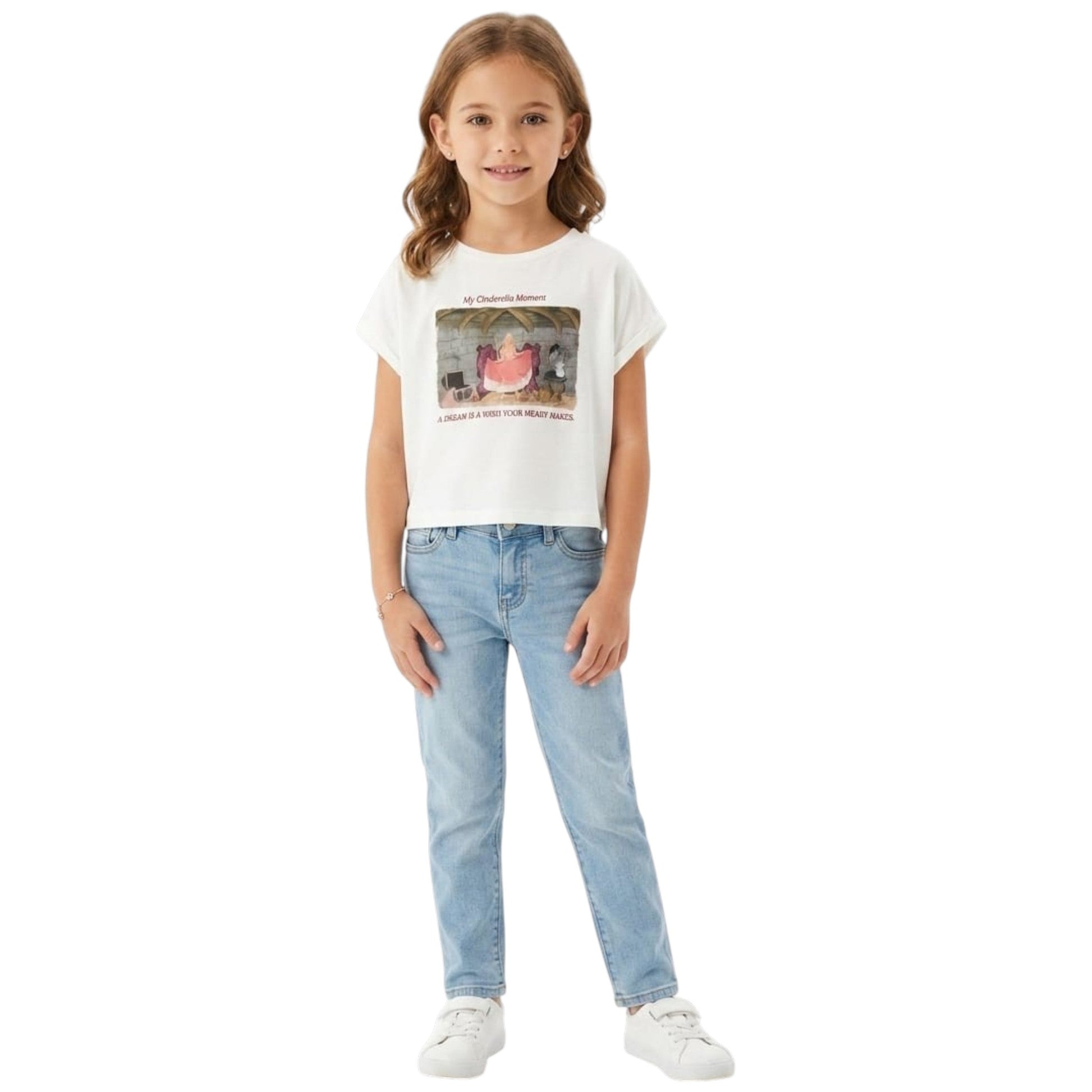 Kids Girl's Printed Top,White