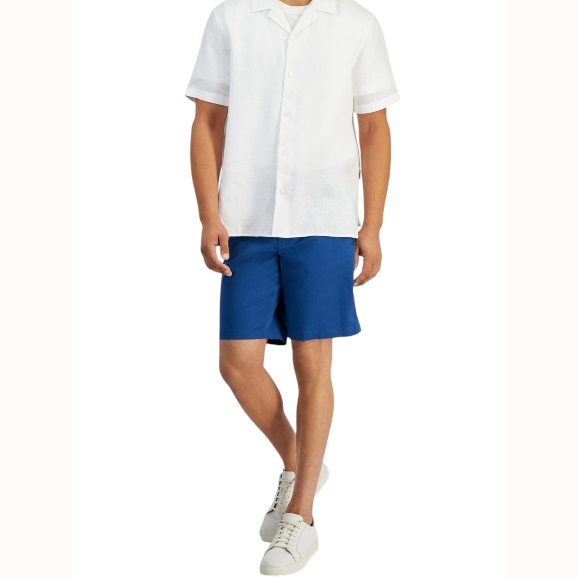 Men's Plain Solid Short,Blue