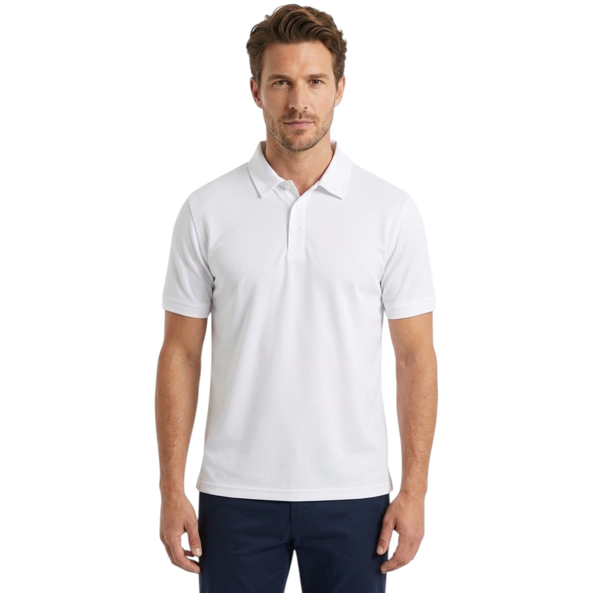 Men's Plain Solid Top,White