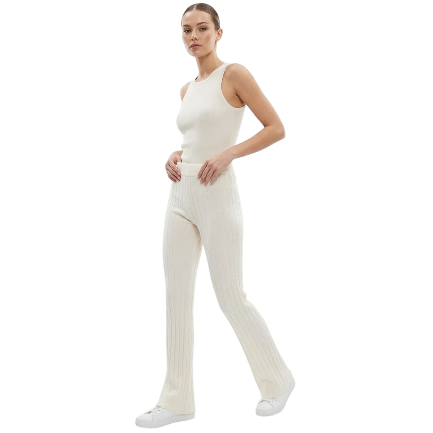 Women's Striped Pant,Light Beige