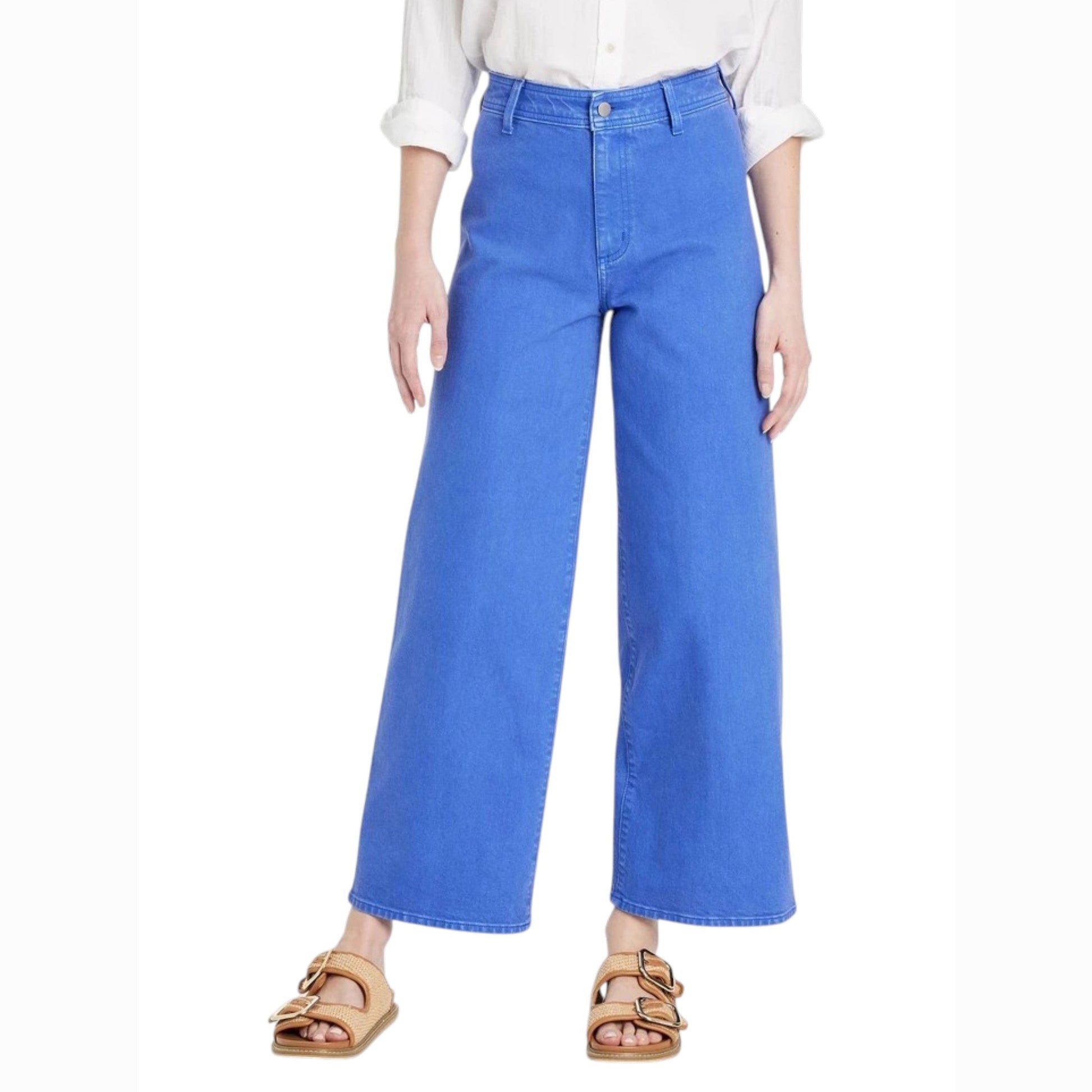 Women's Plain Solid Jeans,Blue