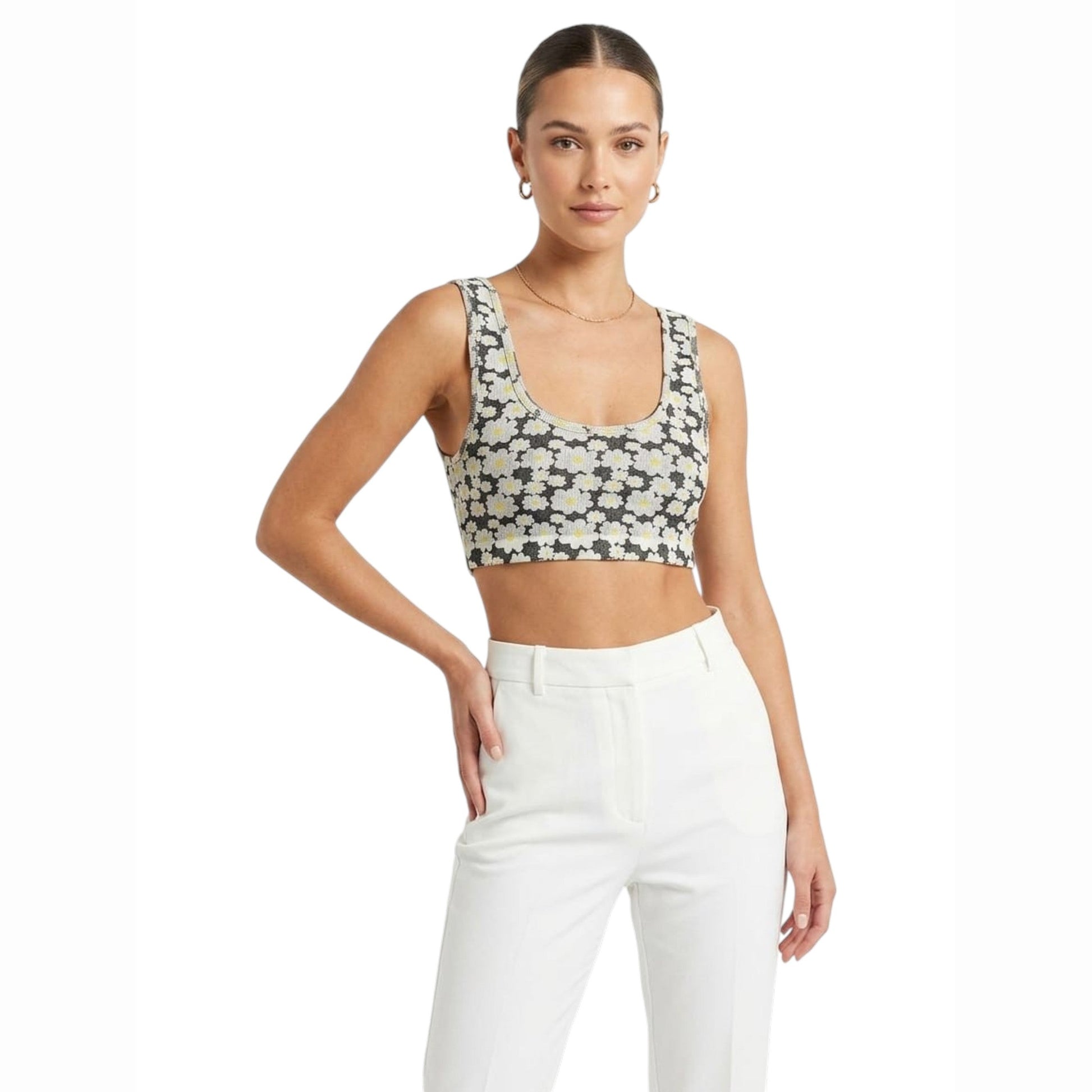 Women's Floral Printed Crop Top,Multi