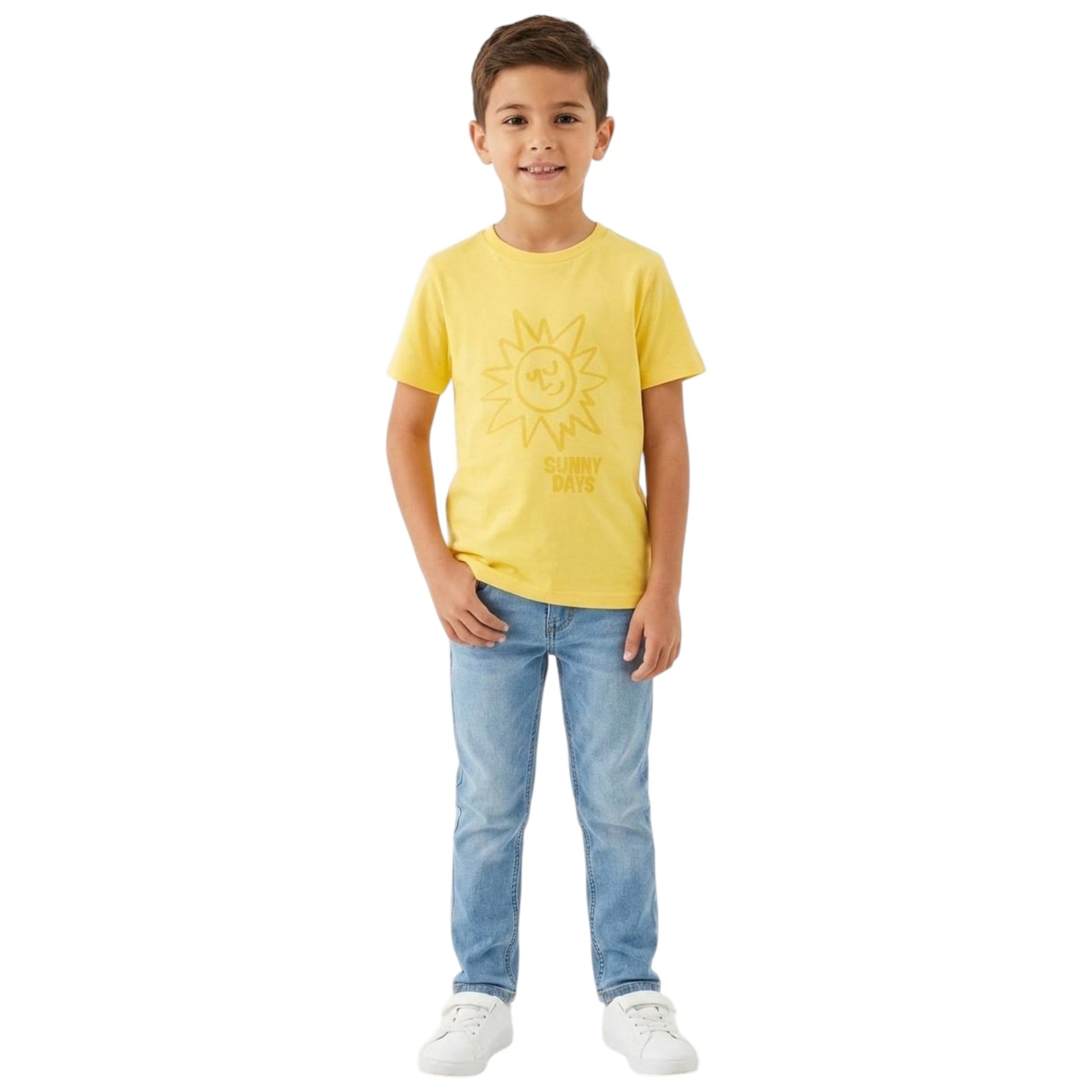 Kids Boy's Printed Top,Yellow