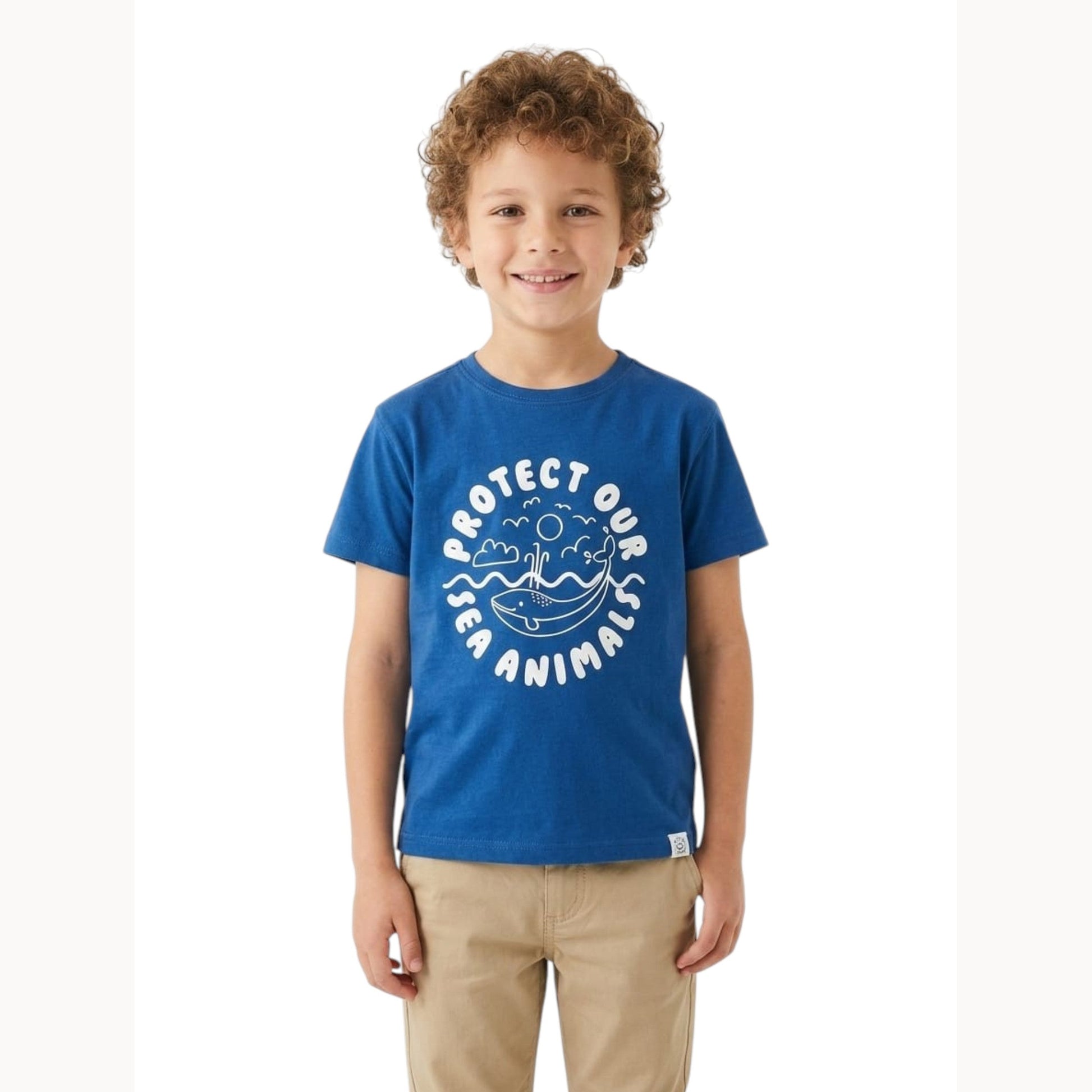 Kids Boy's Printed Top,Navy Blue