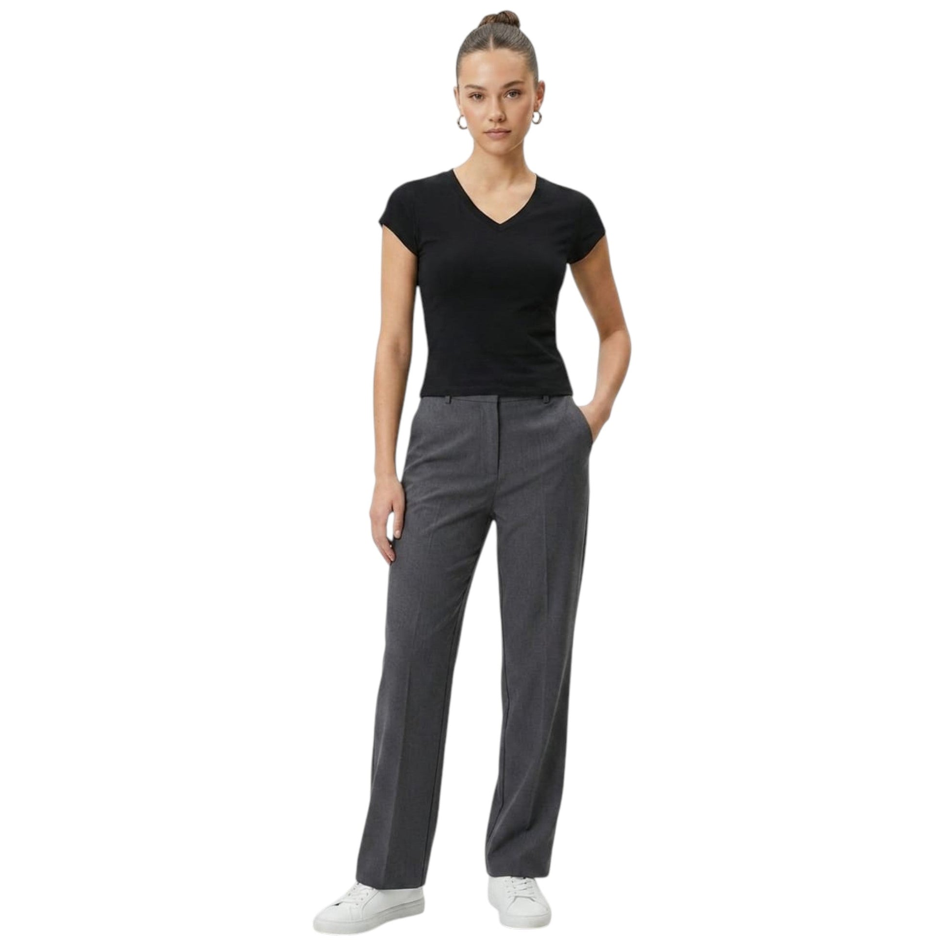 Women's Plain Solid Top,Black