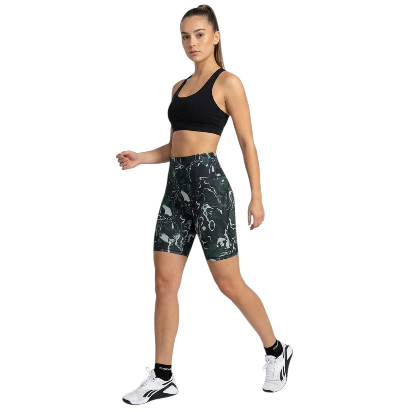 Women's Printed Sport Short,Black