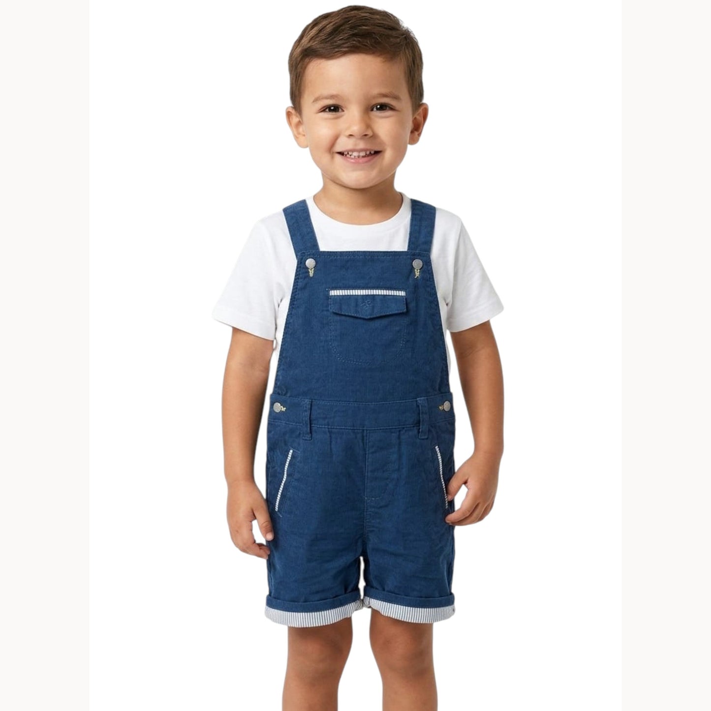 Kids Boy's Plain Jumpsuit,Navy