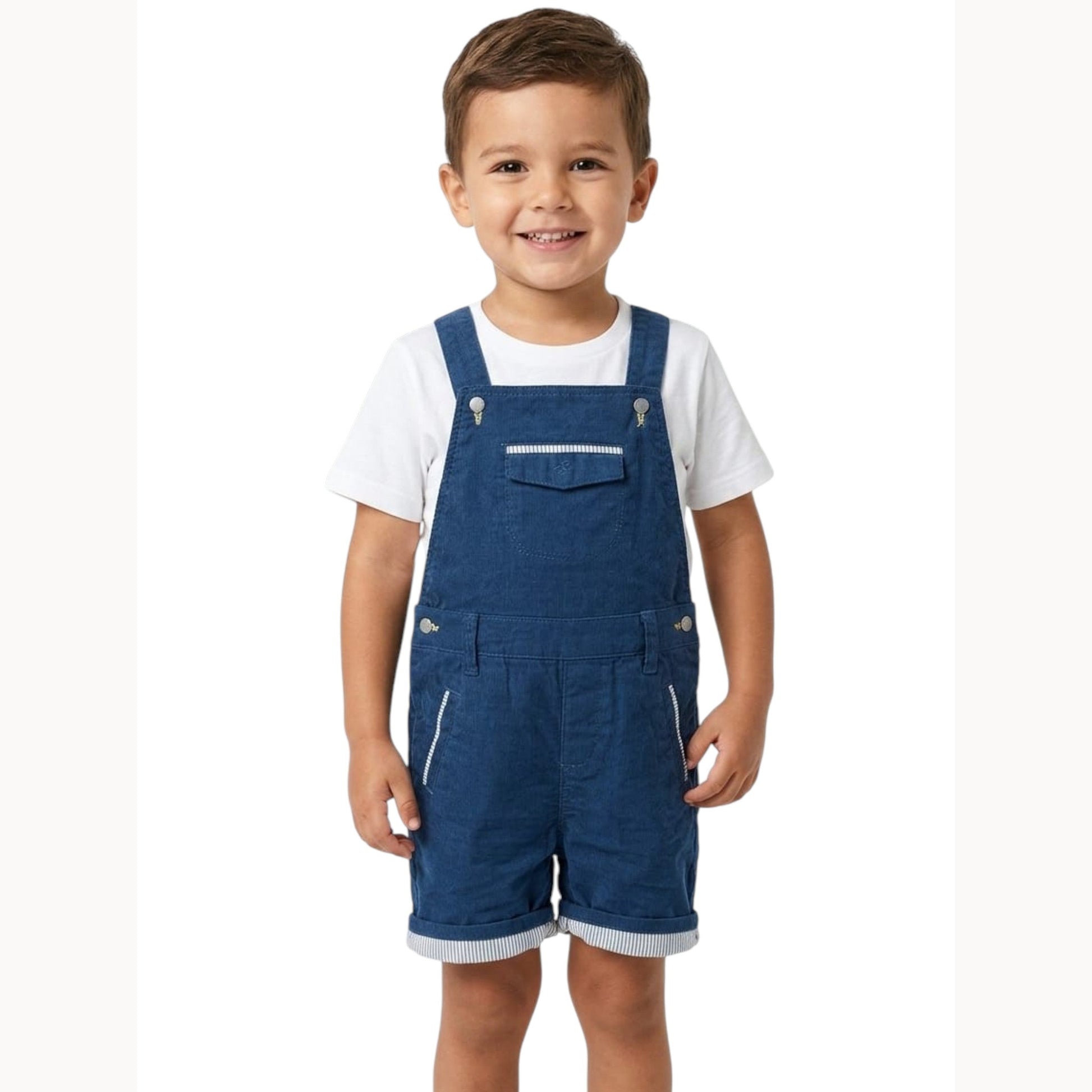 Kids Boy's Plain Jumpsuit,Navy