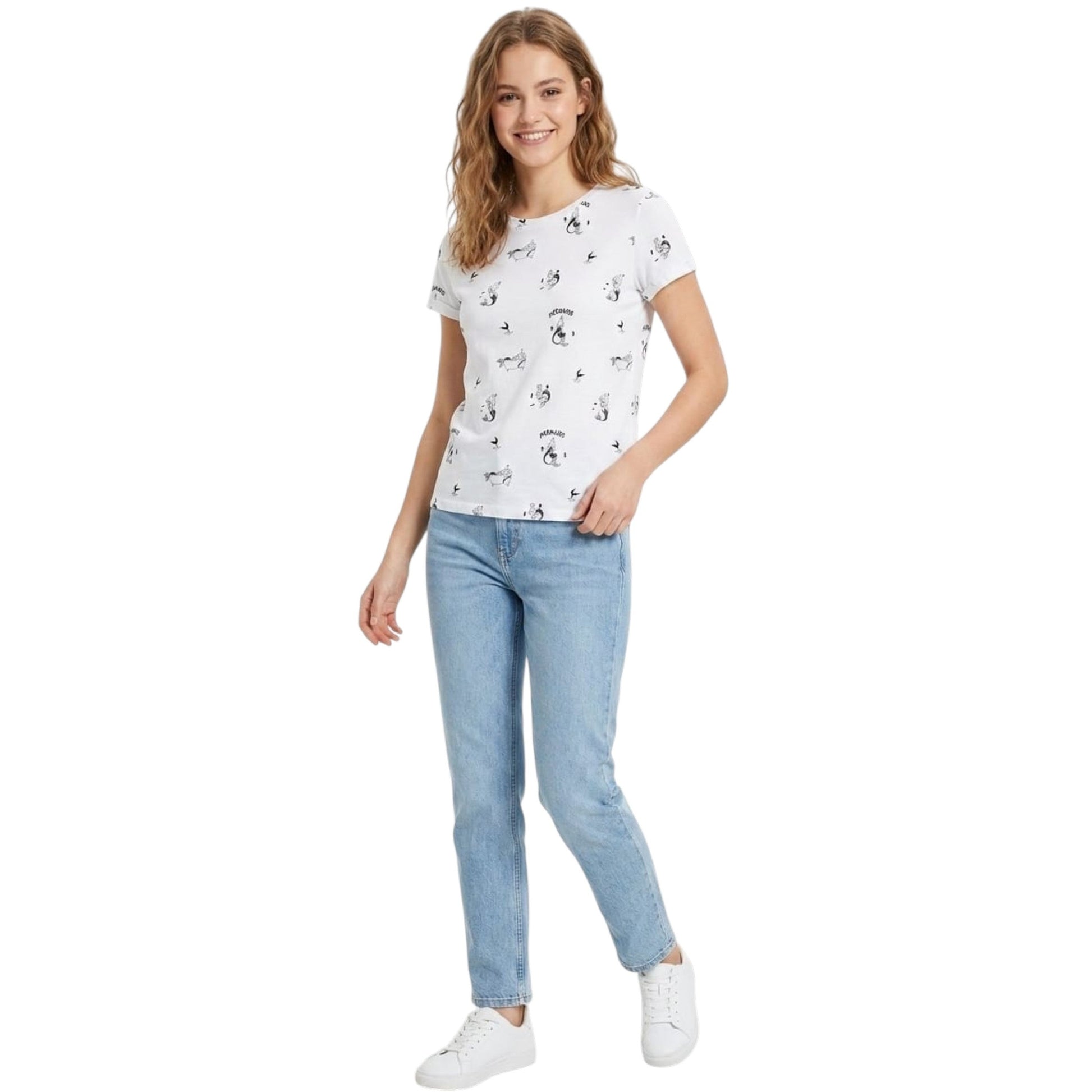 Women's Printed Top,White