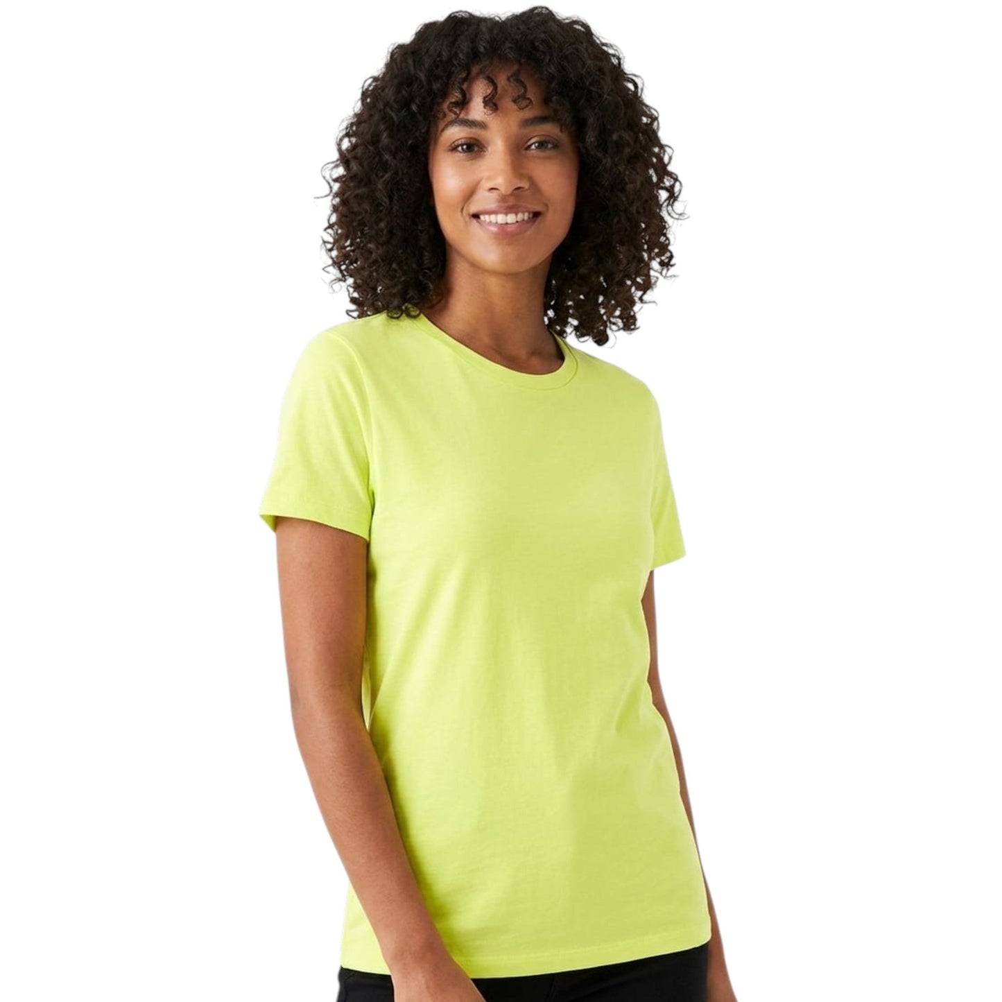 Women's Plain Solid Top,Light Lime Green