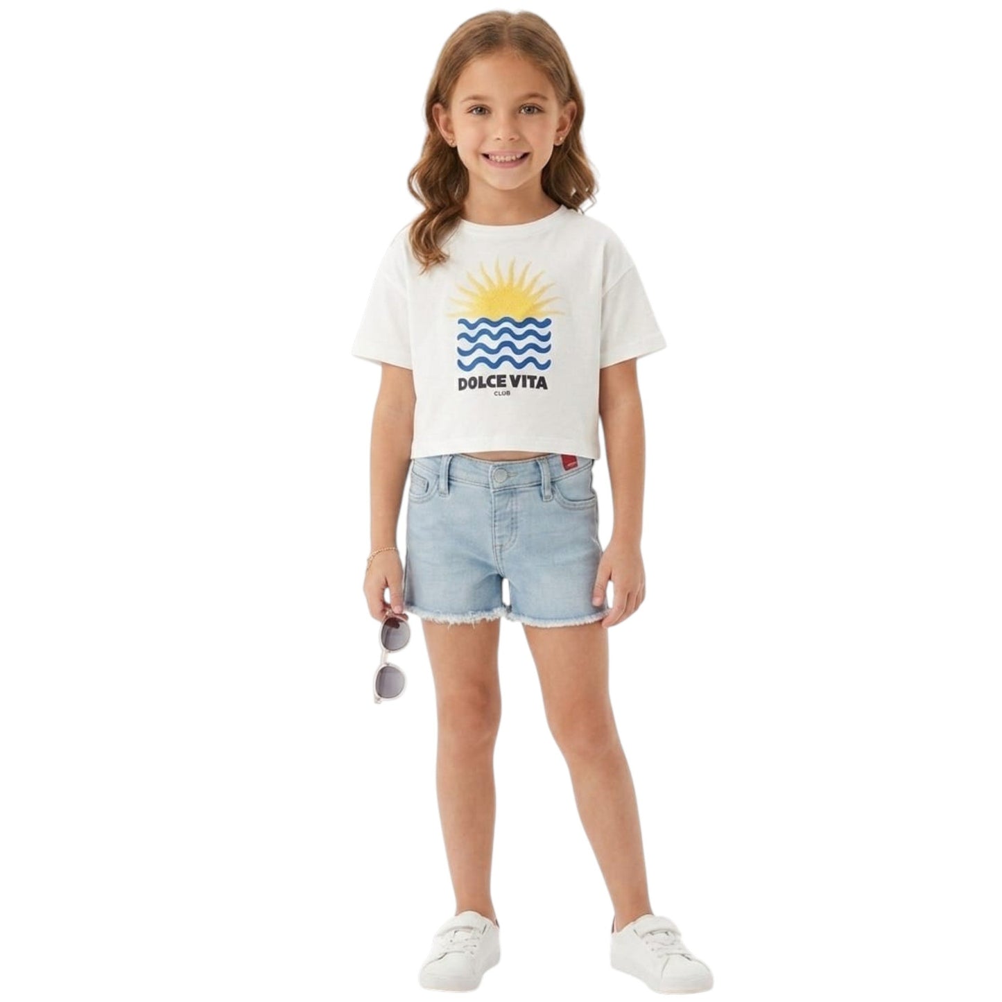 Kids Girl's Printed Top,White