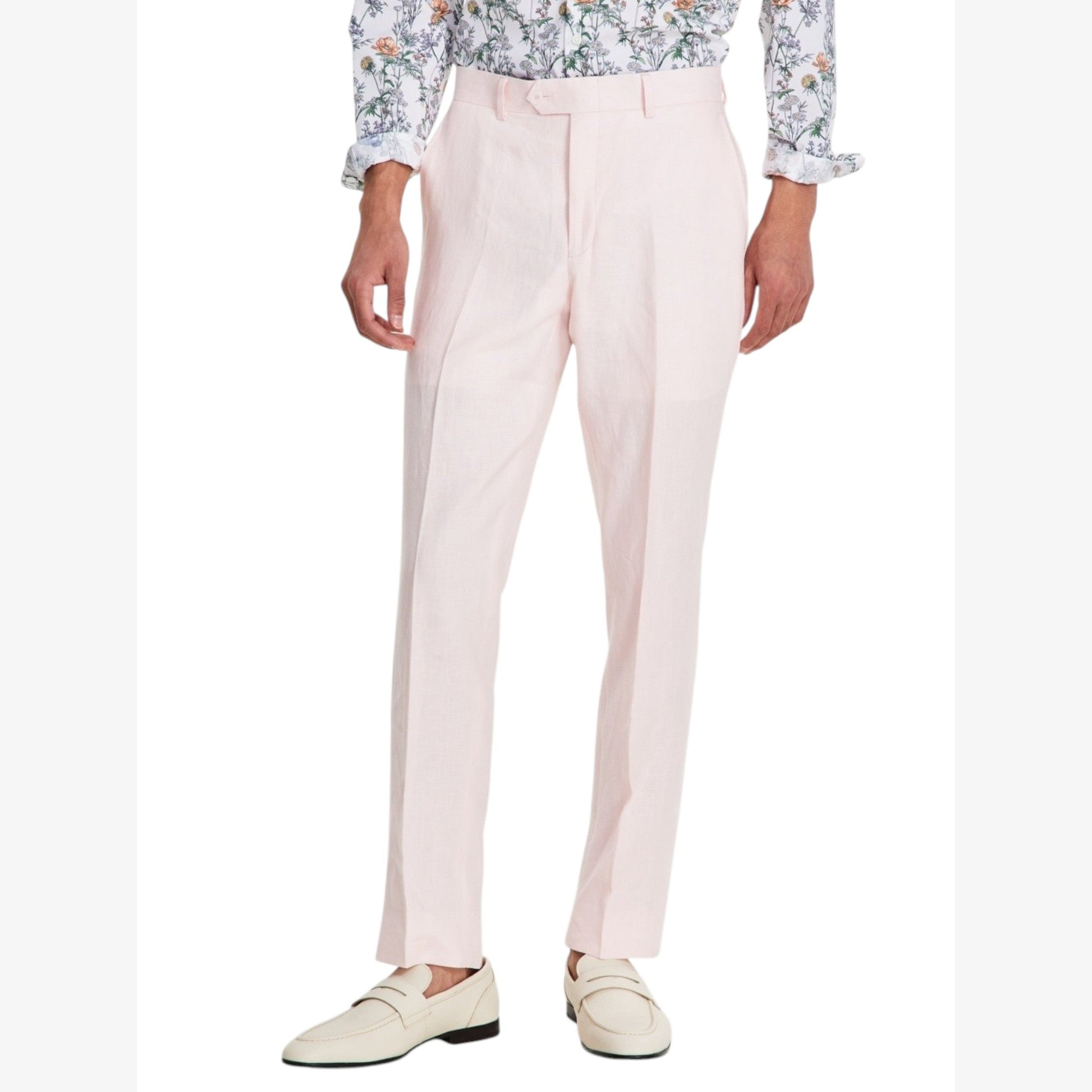 Women's Plain Solid Classic Pant,Light Pink