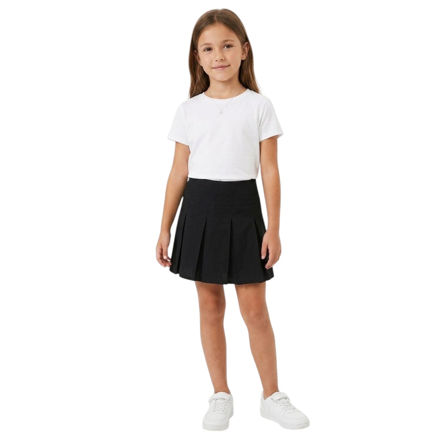 Kids Girl's Plain Solid Skirt,Black