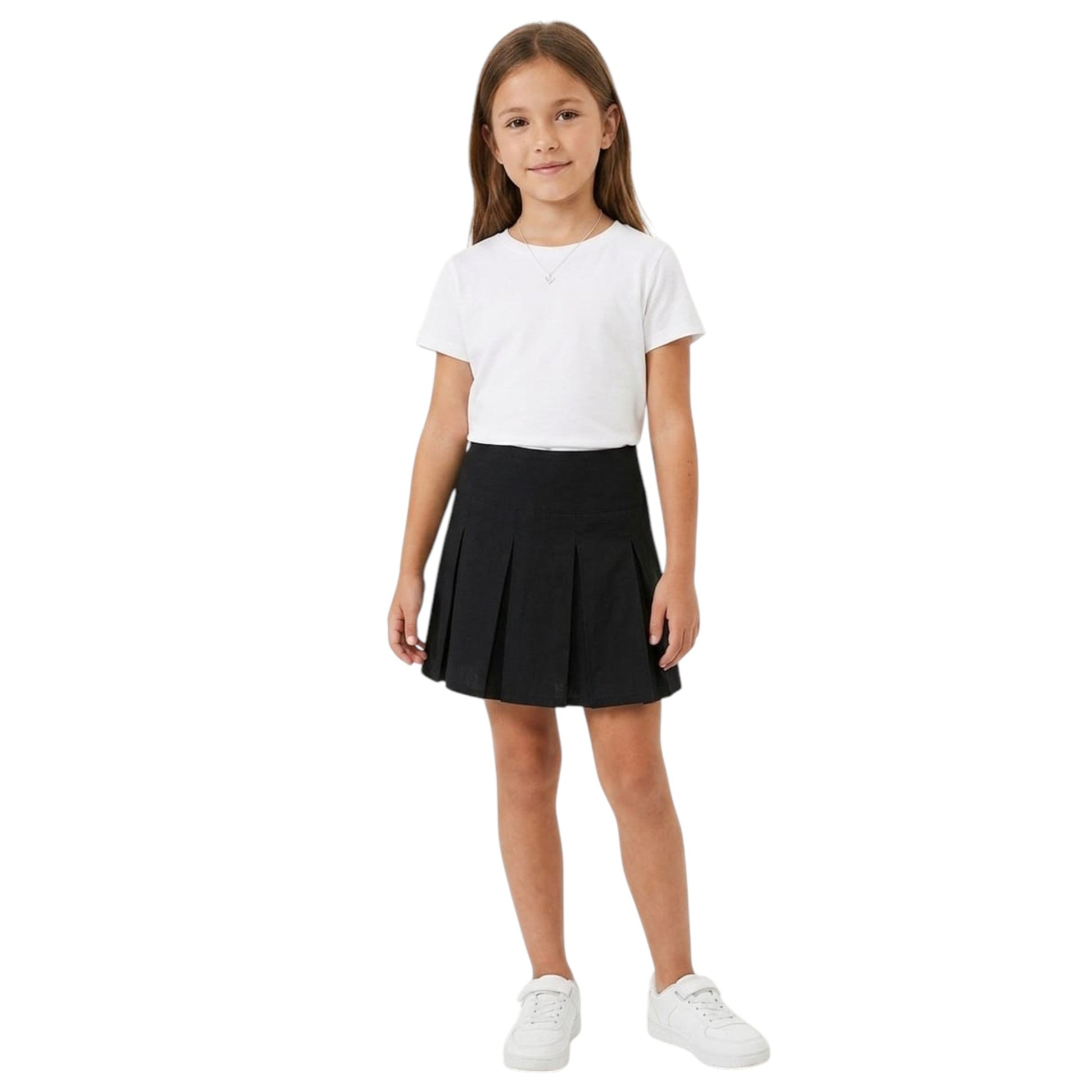 Kids Girl's Plain Solid Skirt,Black