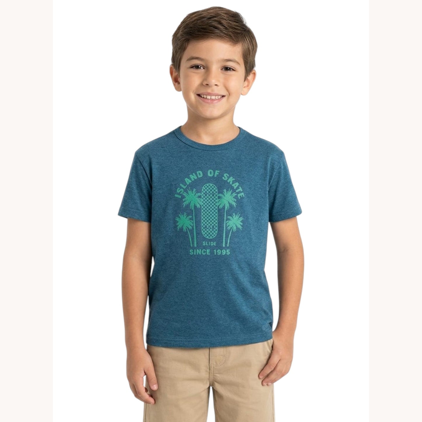 Kids Boy's Printed Top,Light Navy