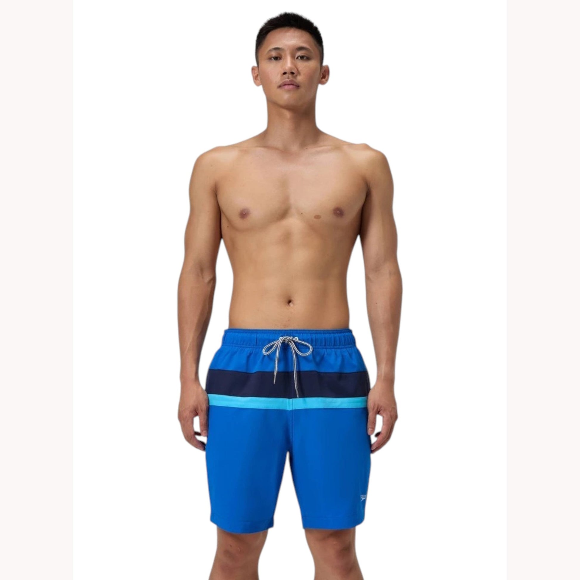 Men's Colorblocked Swim Short,Indigo