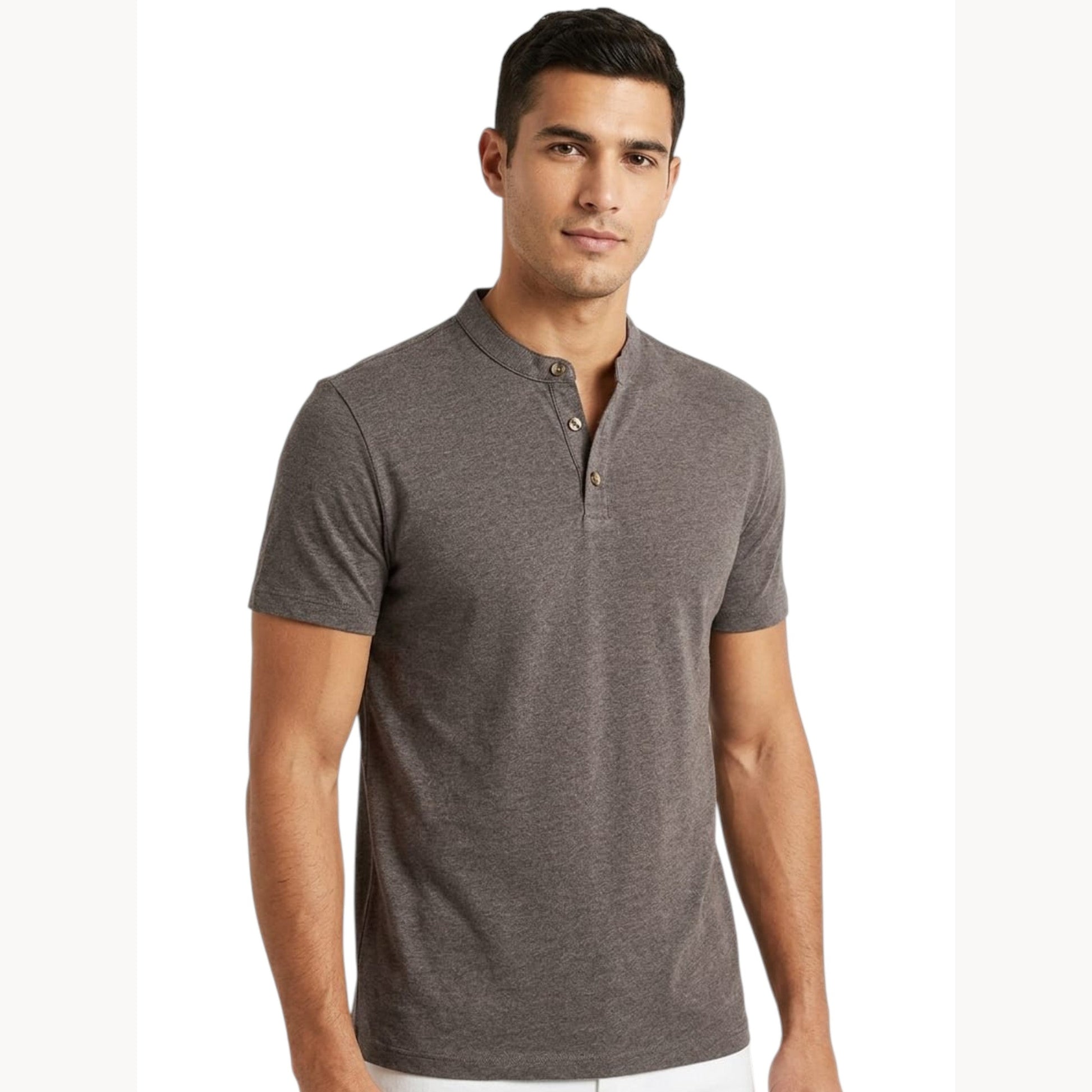 Men's Textured Top,Brown