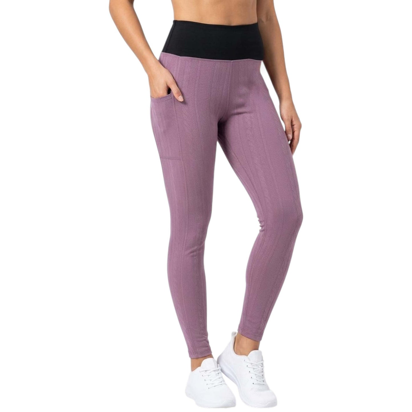Women's Colorblocked Legging,Mauve