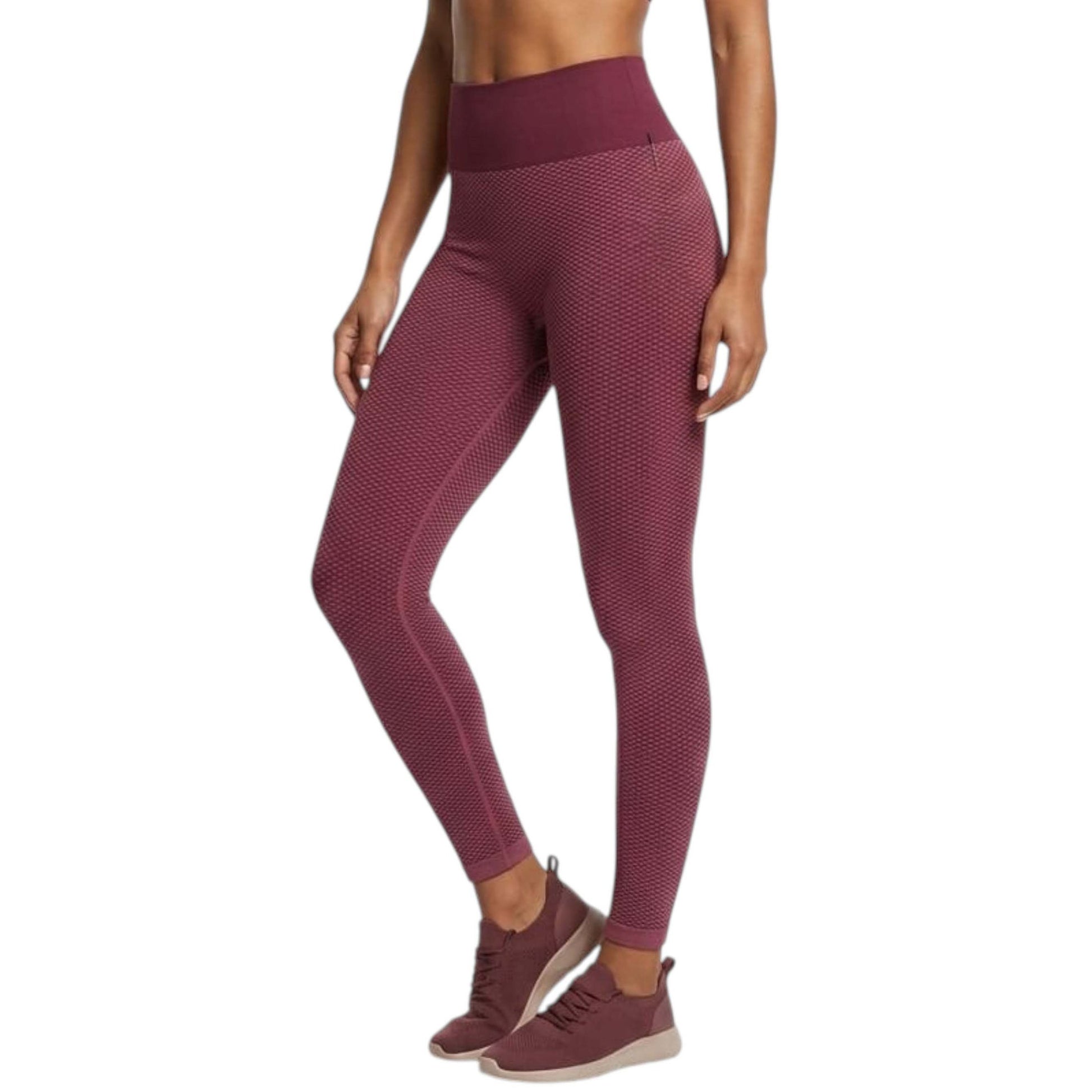 Women's Textured Legging,Buegundy