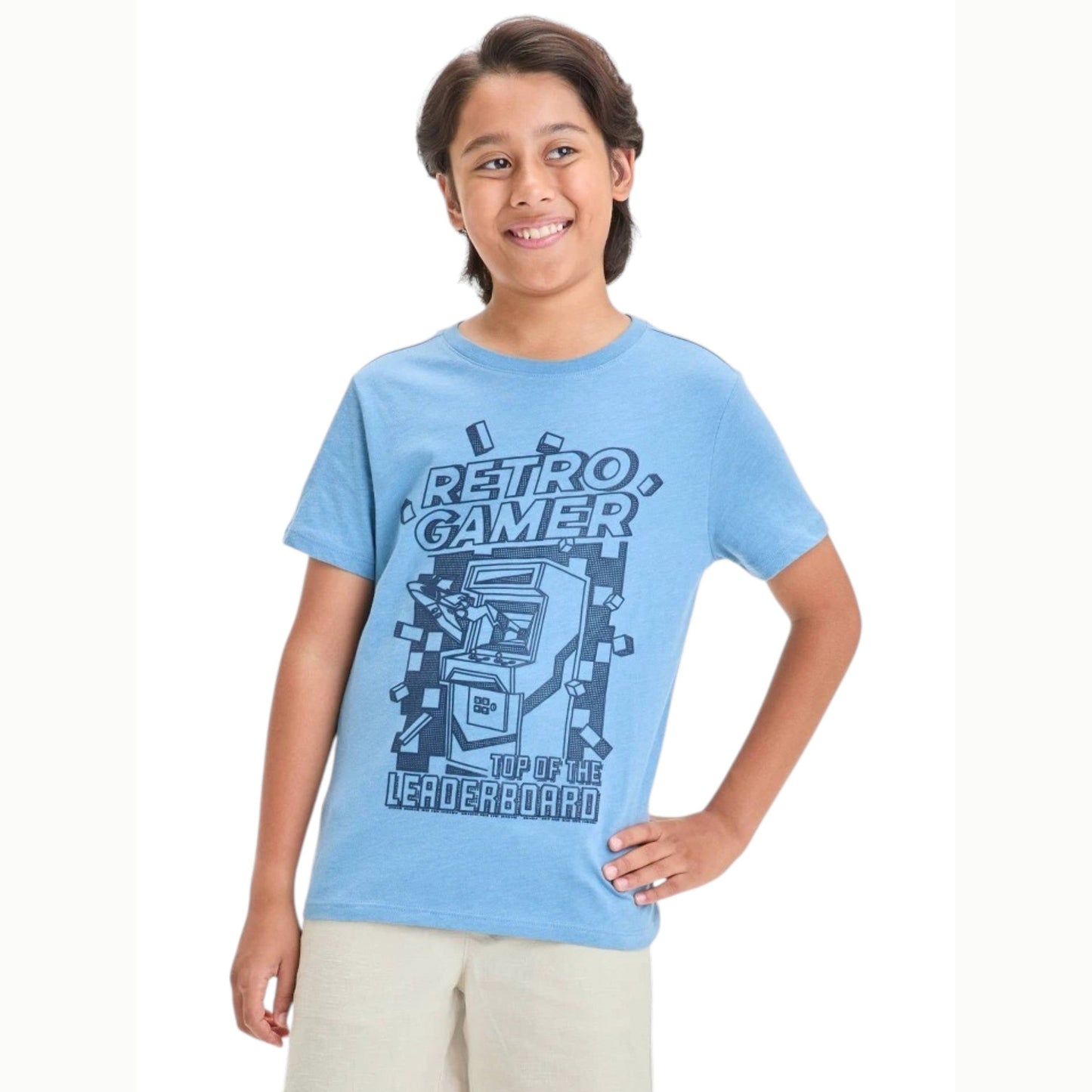 Kids Boy's Printed Top,Dysrt Blue
