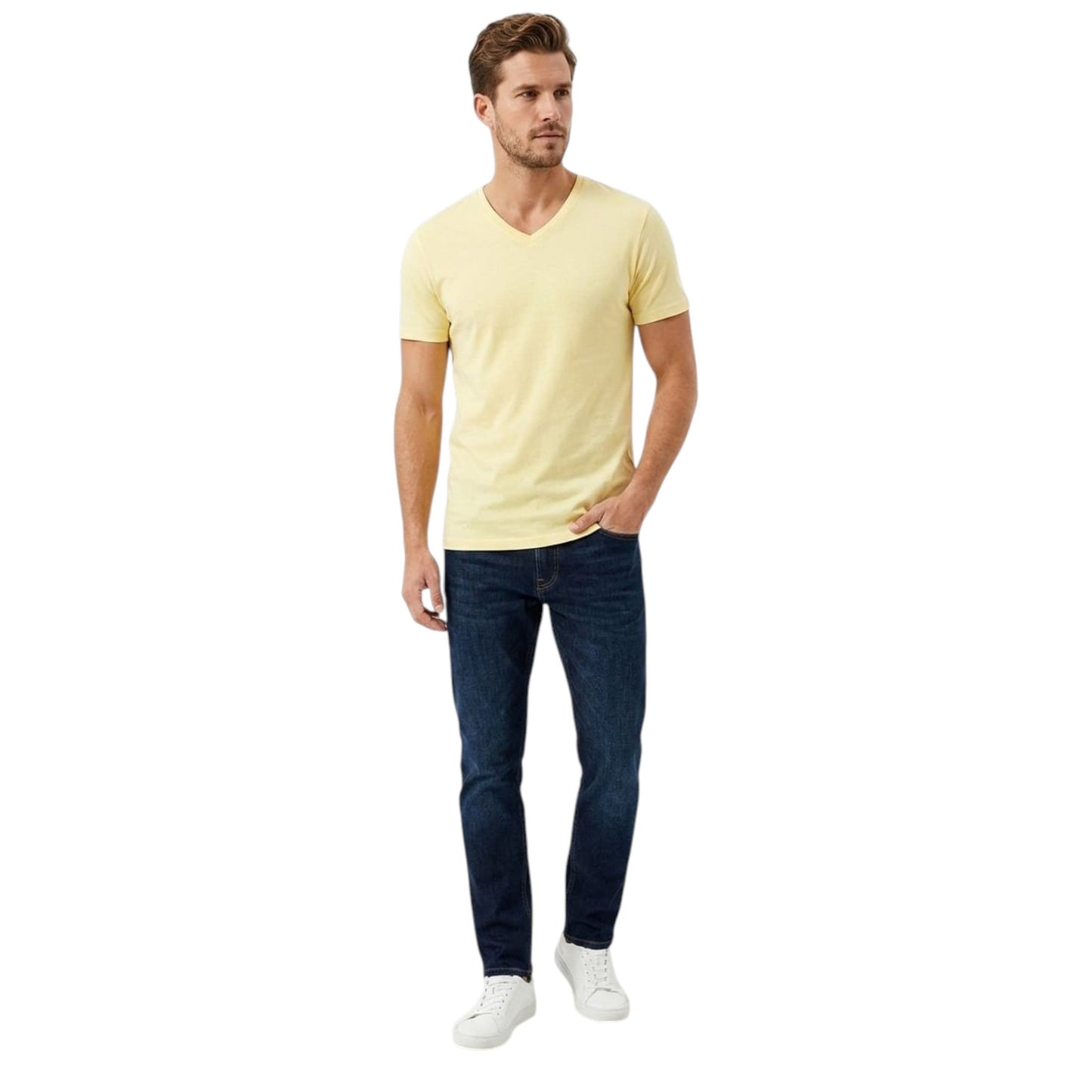 Men's Knitted Top,Yellow