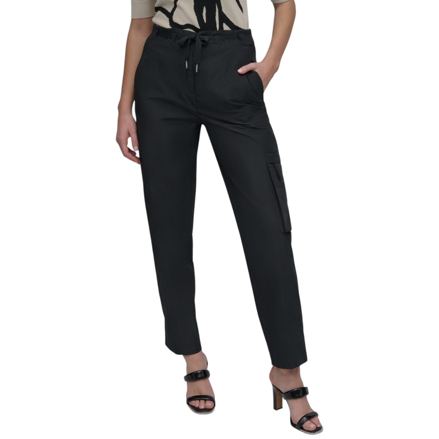 Women's Plain Solid Pant,Black