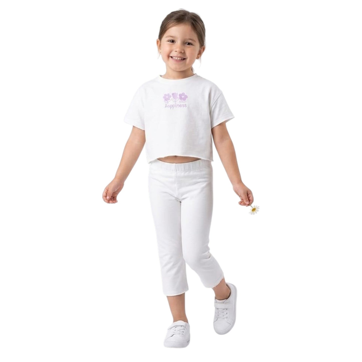 Kids Girl's Printed Set 2Pieces,White