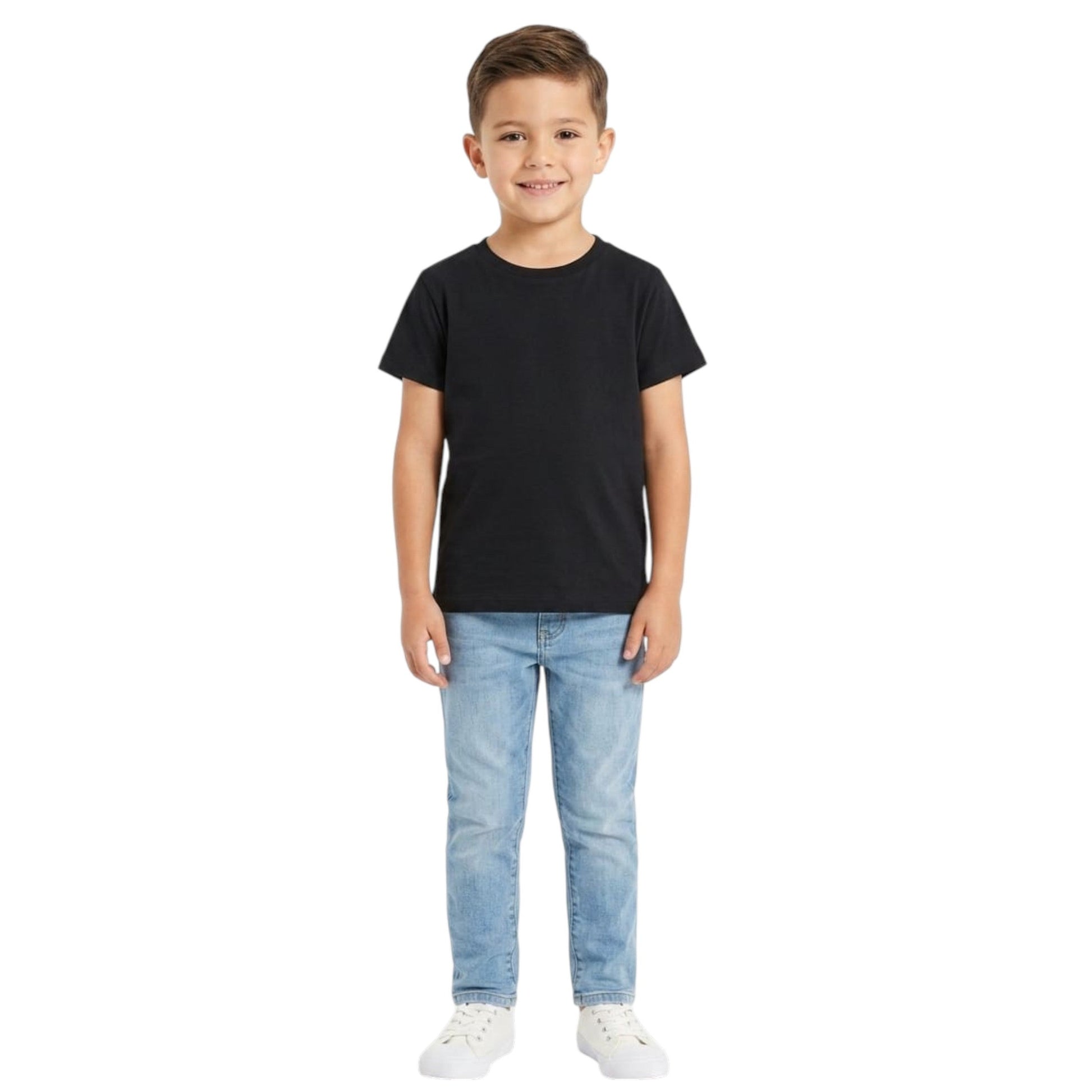 Kids Boy's Plain Solid Top,Black