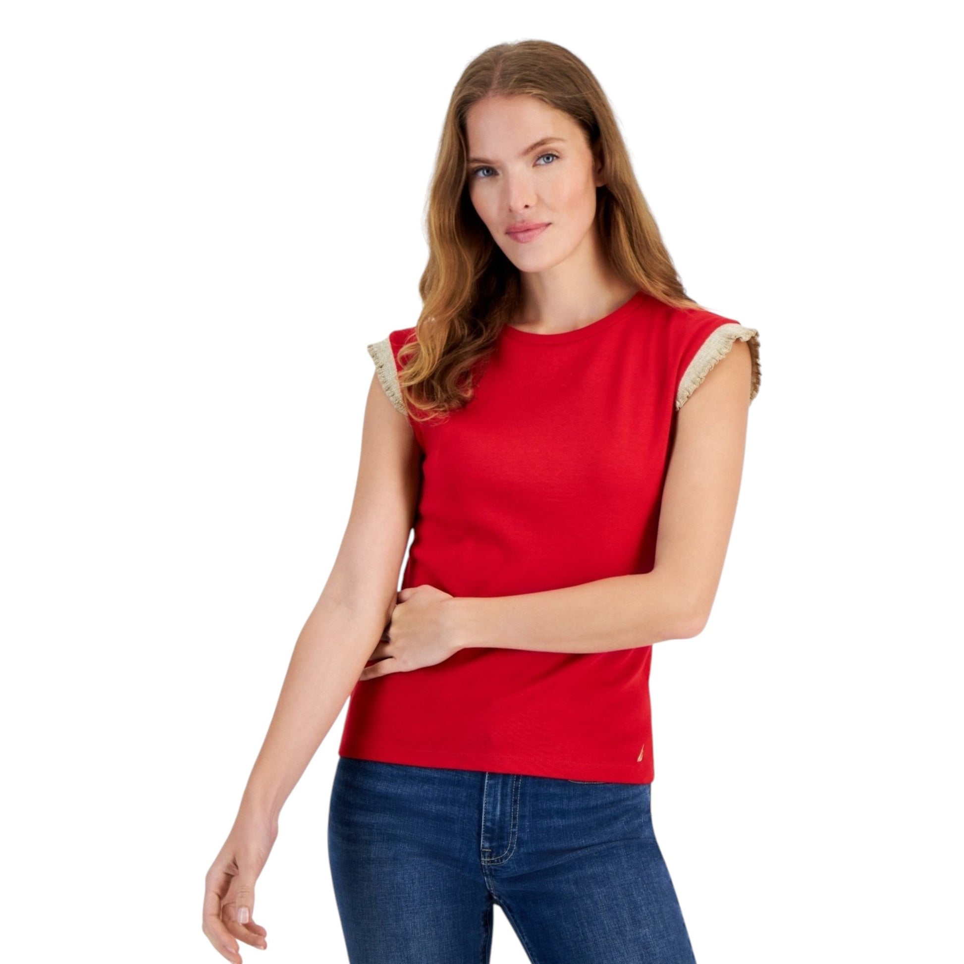 Women's Plain Solid Top,Red