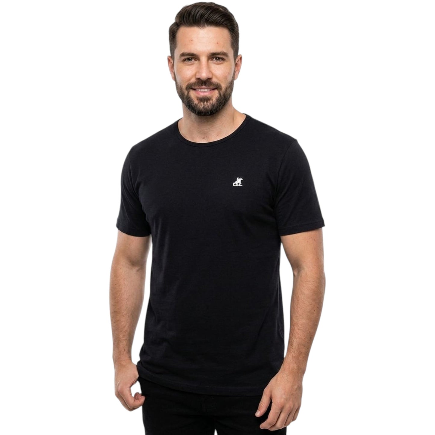 Men's Plain Solid Top,Black