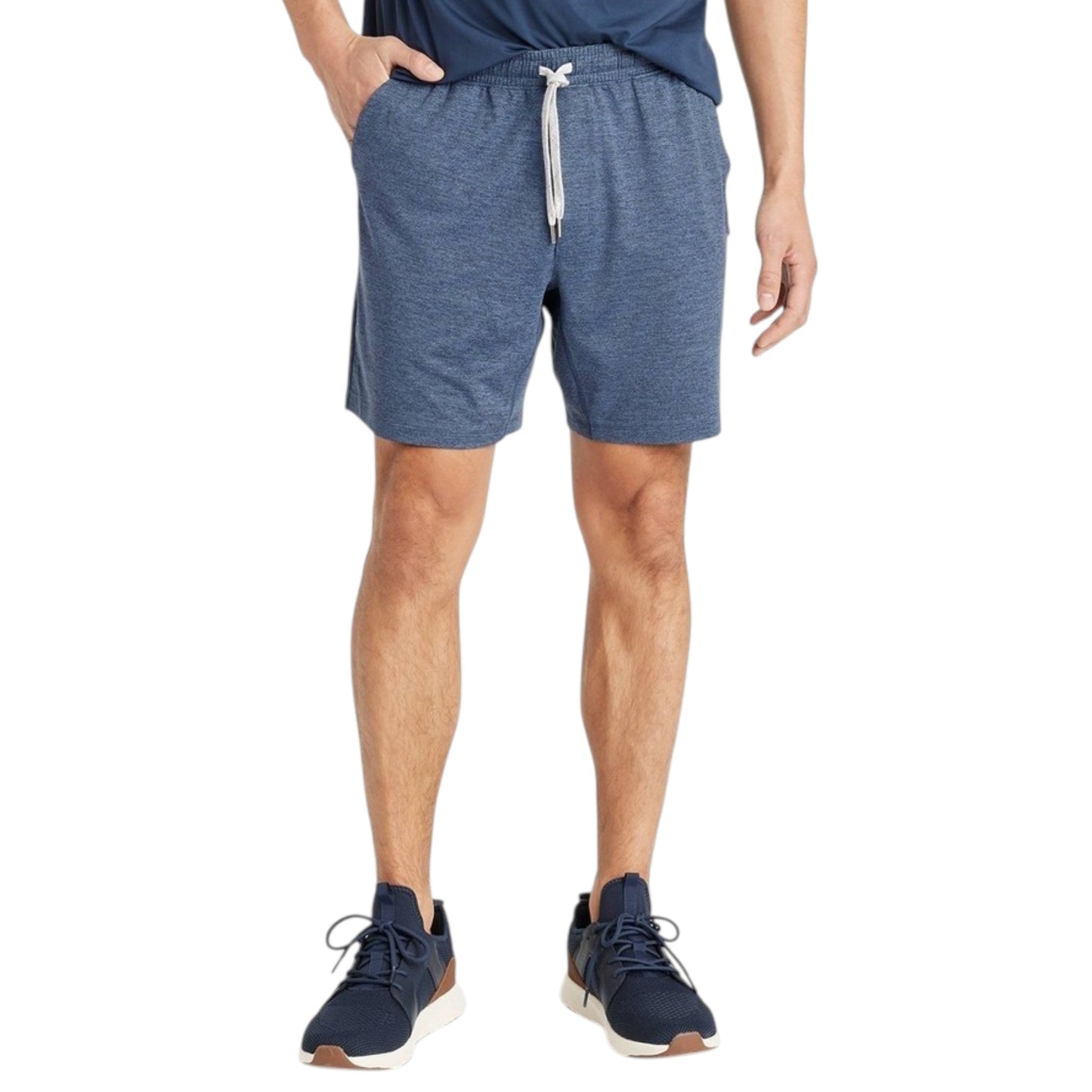 Men's Plain Solid Short,Light Navy