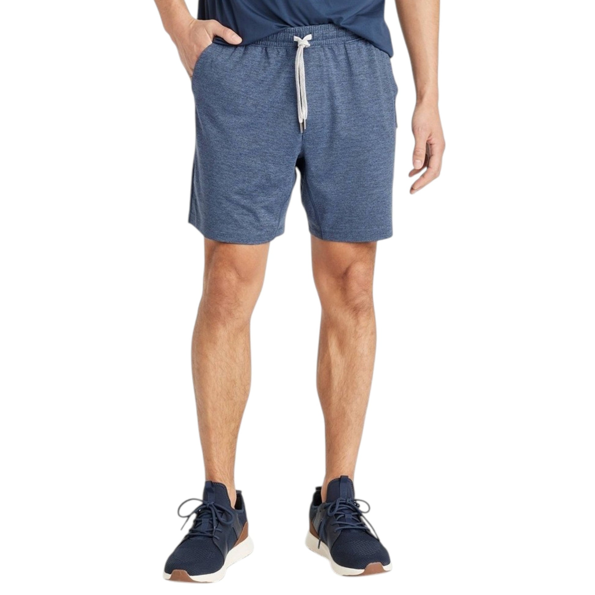 Men's Plain Solid Short,Light Navy