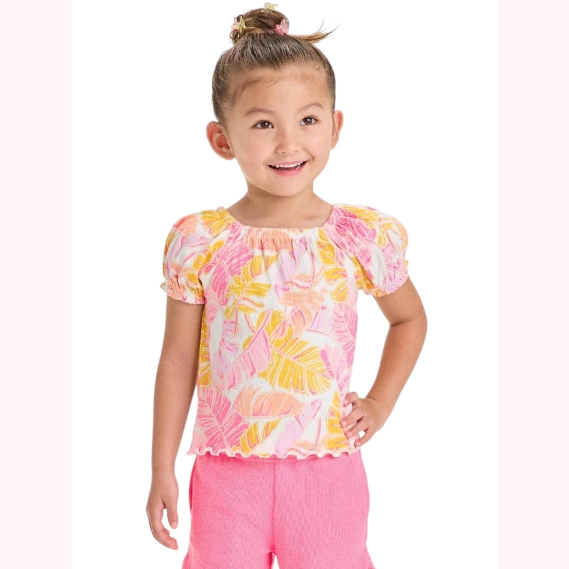 Kids Girl's Printed Top,Multi