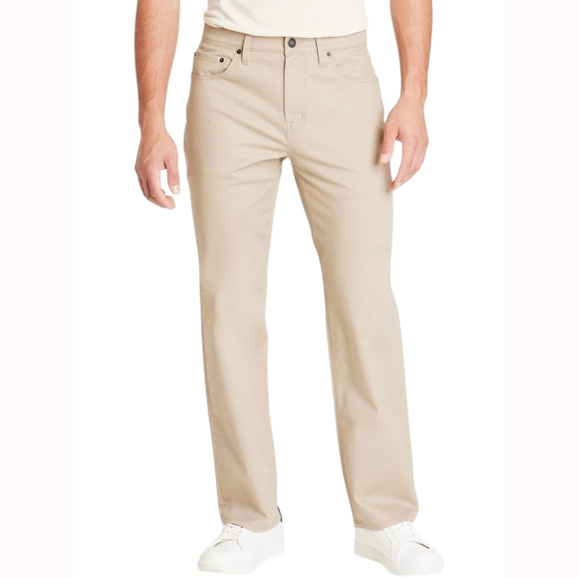 Men's Plain Solid Pant,Beige
