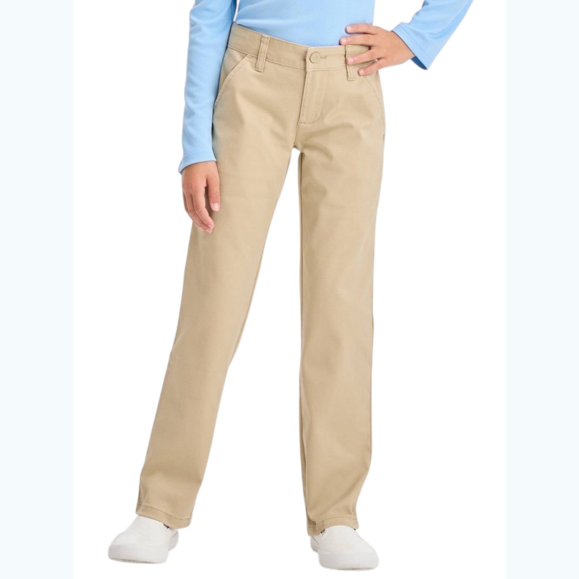 Kids Boy's Plain Solid Pant,Beige