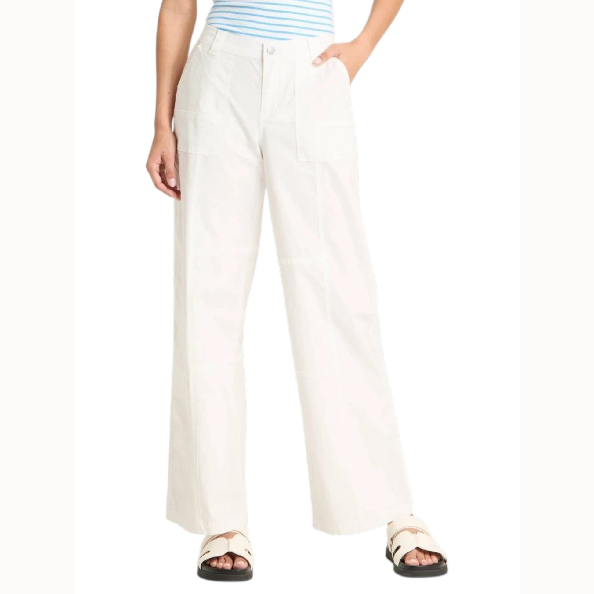 Women's Plain Solid Pant,White
