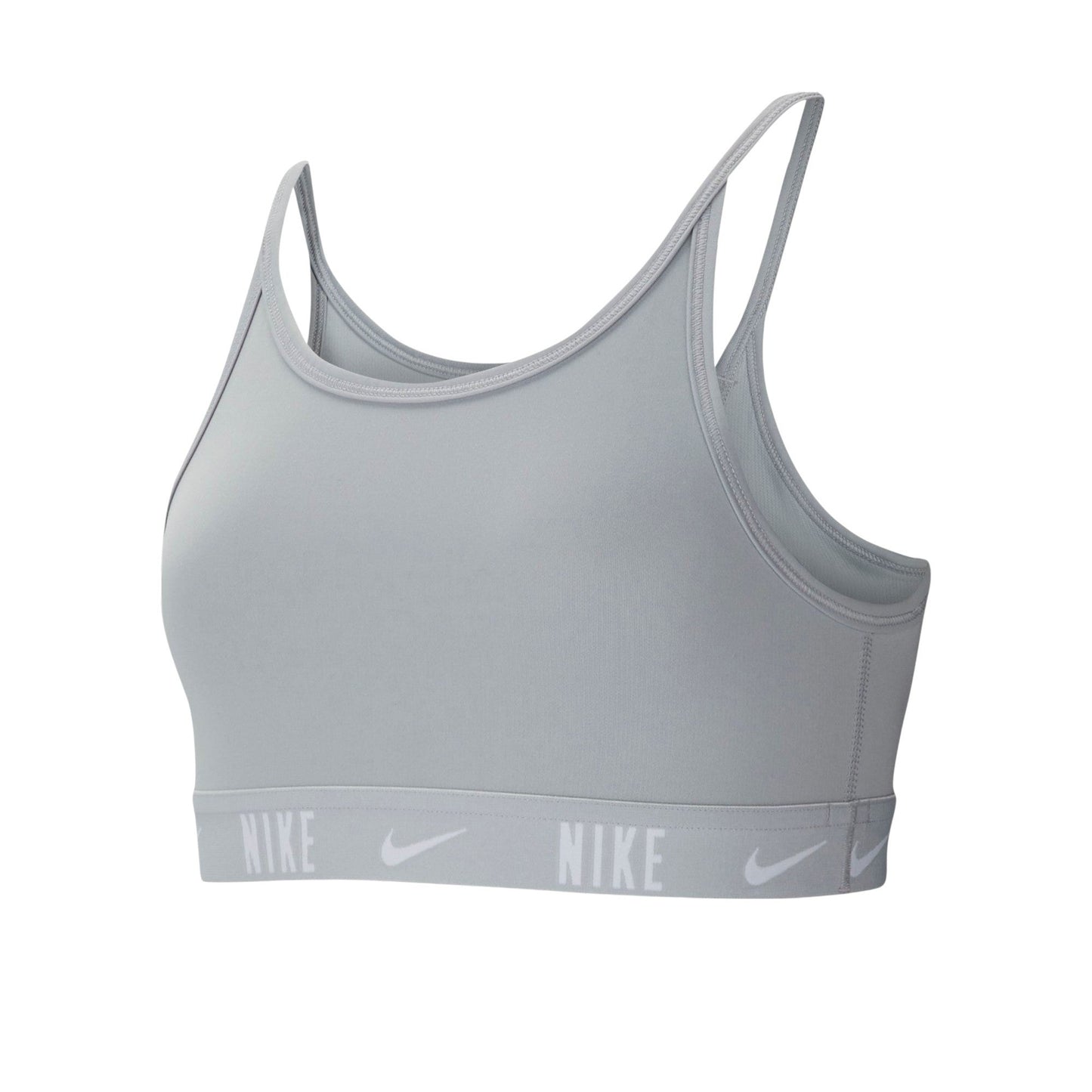 Kids Girl's Brand Logo Printed Sport Bra,Grey